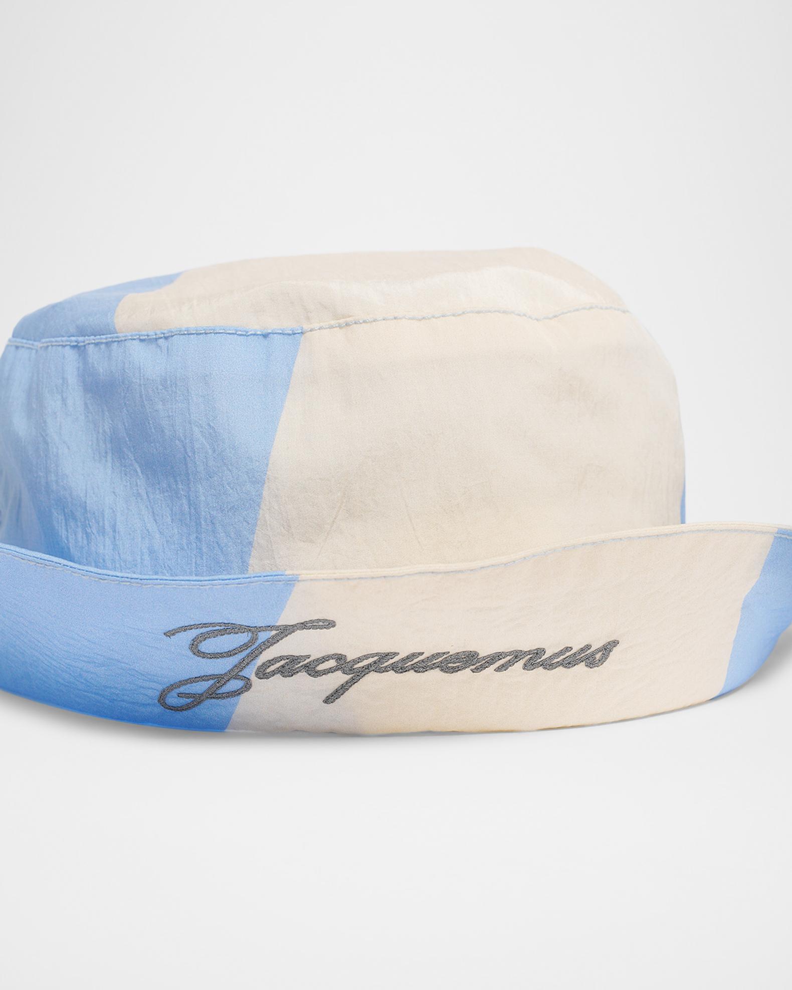 Jacquemus Men's Bicolor Logo Nylon Bucket Hat | Neiman Marcus