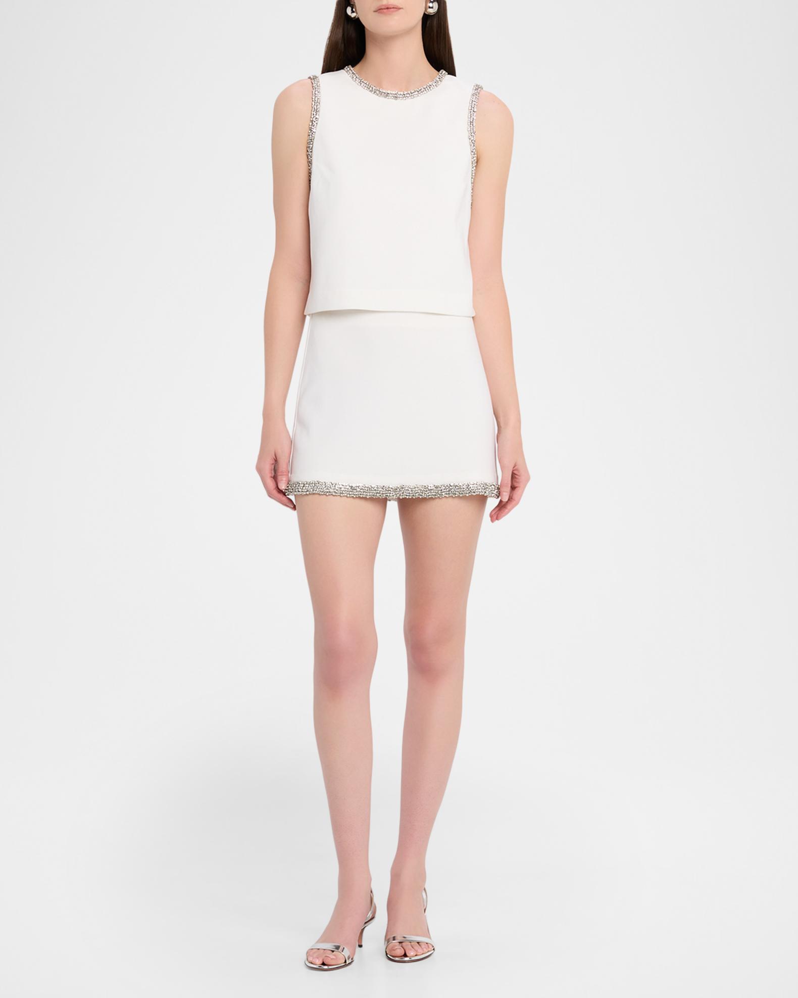 Mini Jupe Alice & Olivia En Dentelle Crème - Taille 0 Neuve Avec étiquette