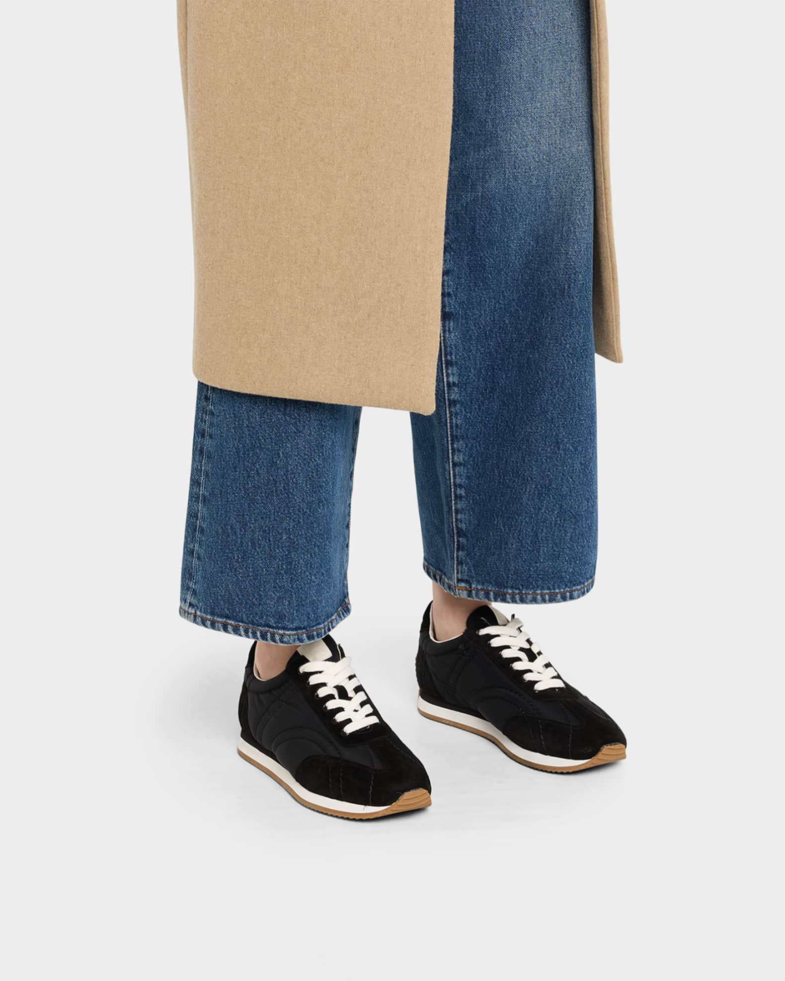 Toteme Sport Monogram Quilted Low-Top Sneakers | Neiman Marcus