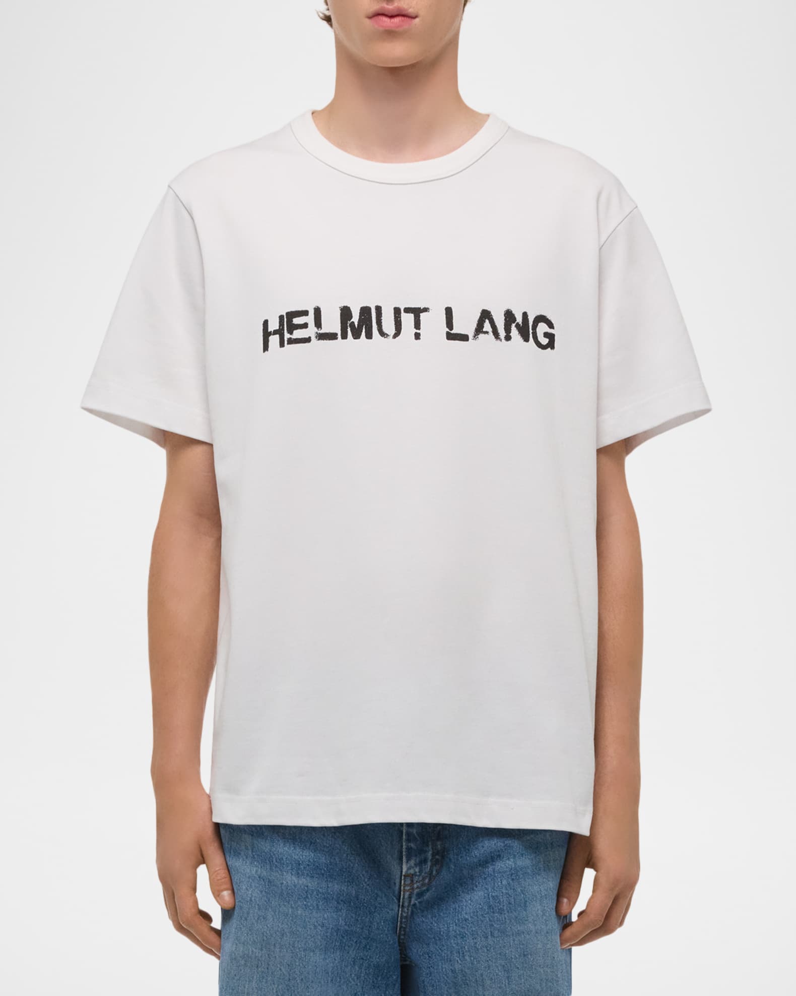 Helmut Lang Men's Relaxed-Fit Stencil Cotton Tee | Neiman Marcus