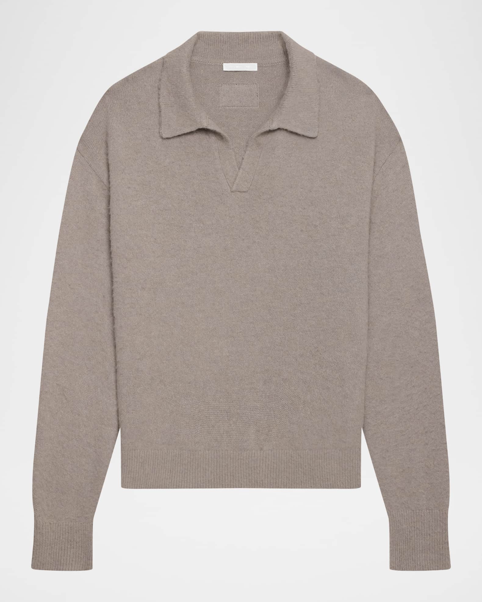 Helmut Lang Men's Brushed Polo Sweater | Neiman Marcus