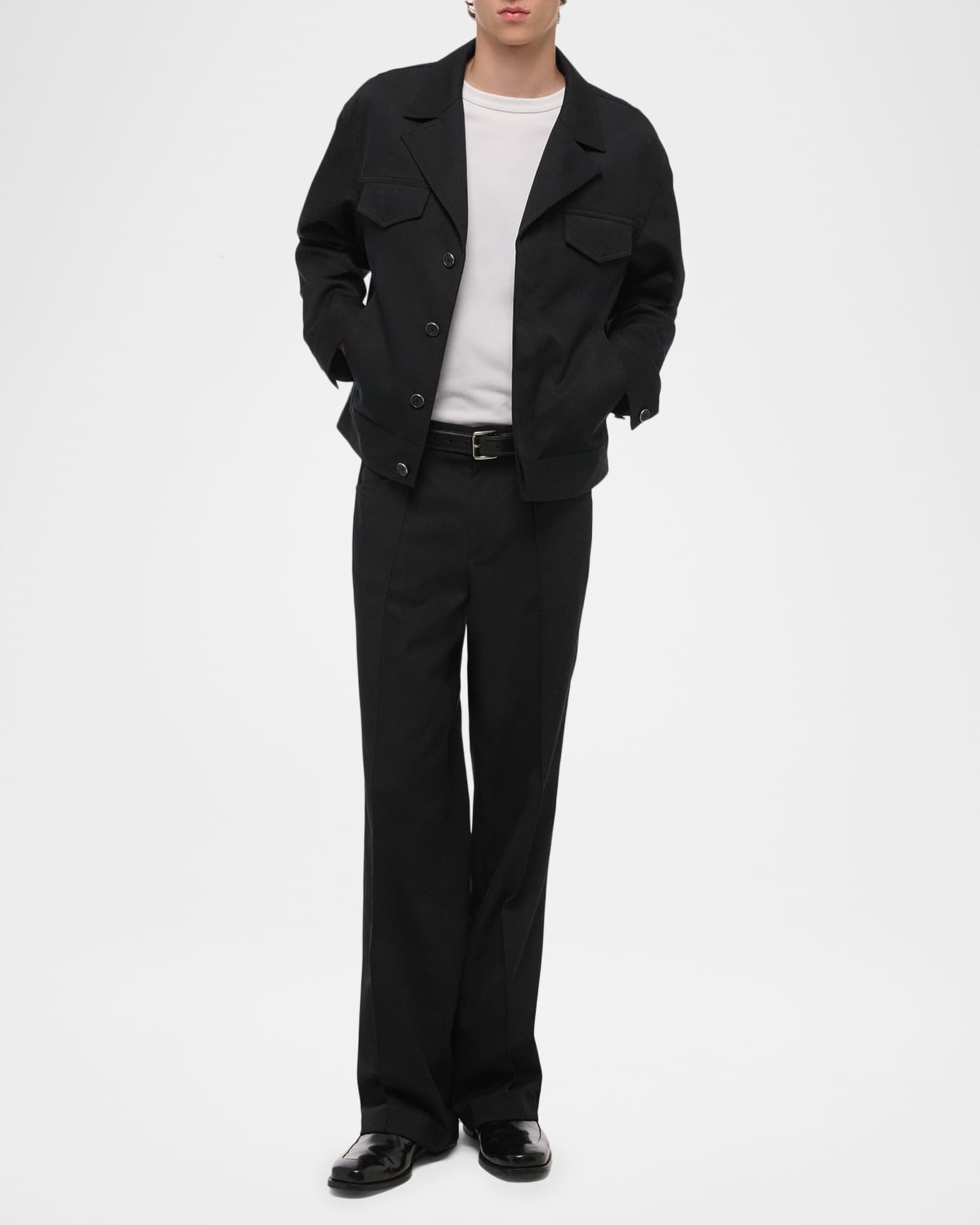 Helmut Lang Men's Notch Lapel Utility Jacket | Neiman Marcus