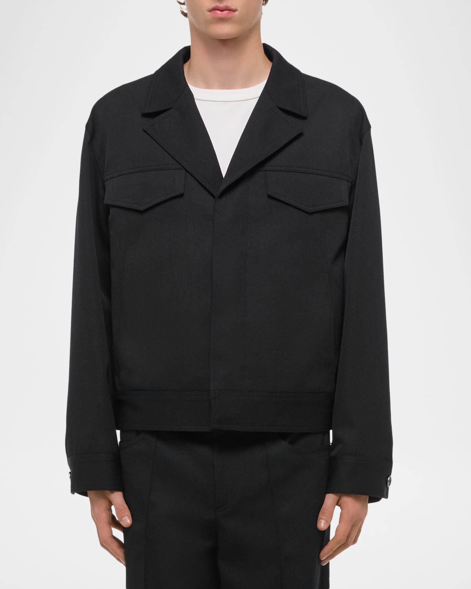 Helmut Lang Men's Notch Lapel Utility Jacket | Neiman Marcus