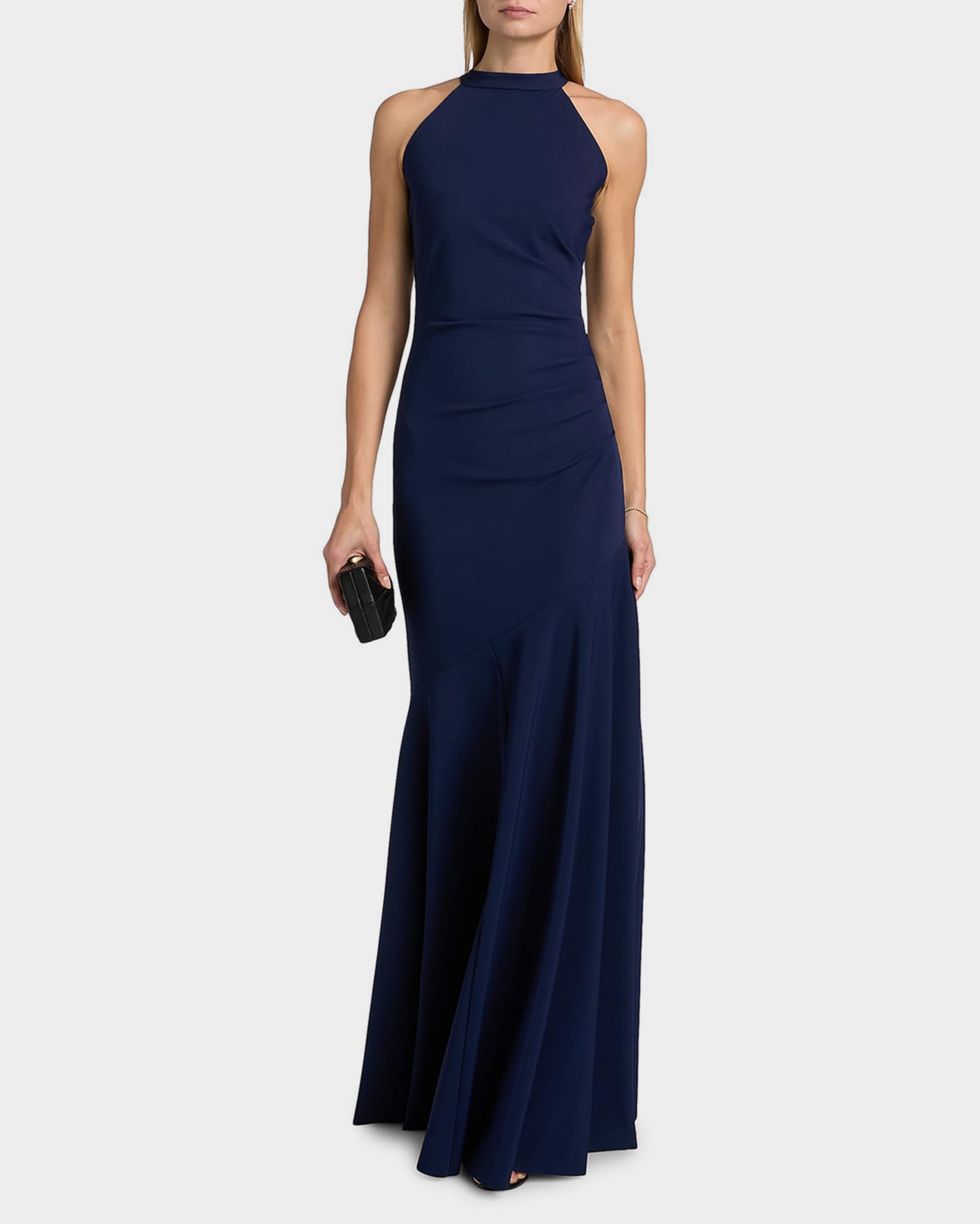 Chiara Boni La Petite Robe Women's Janis Halterneck Gown - Blue Notte - Size 2