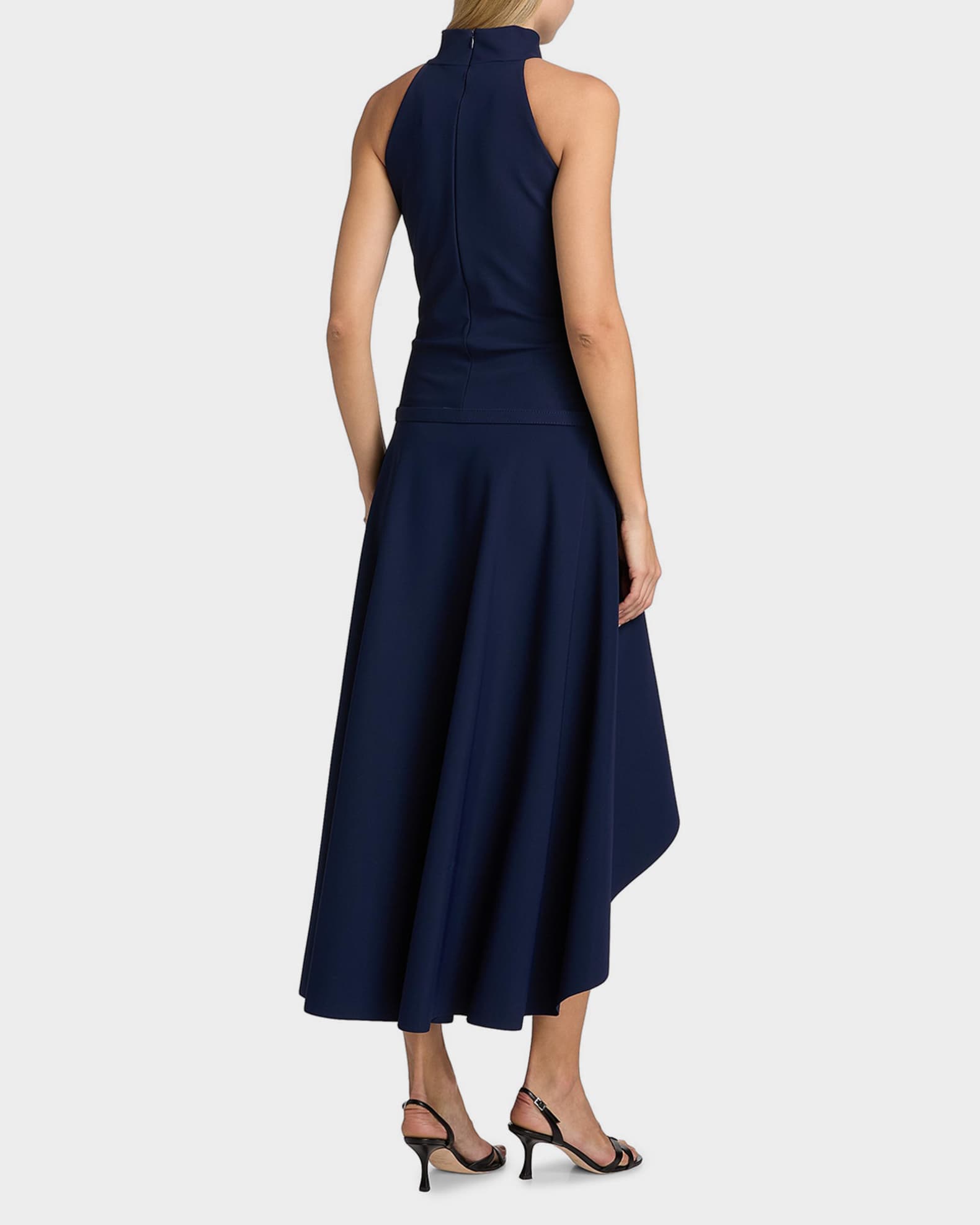 Chiara Boni La Petite Robe Gurahim High-Low Halter Jersey Midi Dress |  Neiman Marcus