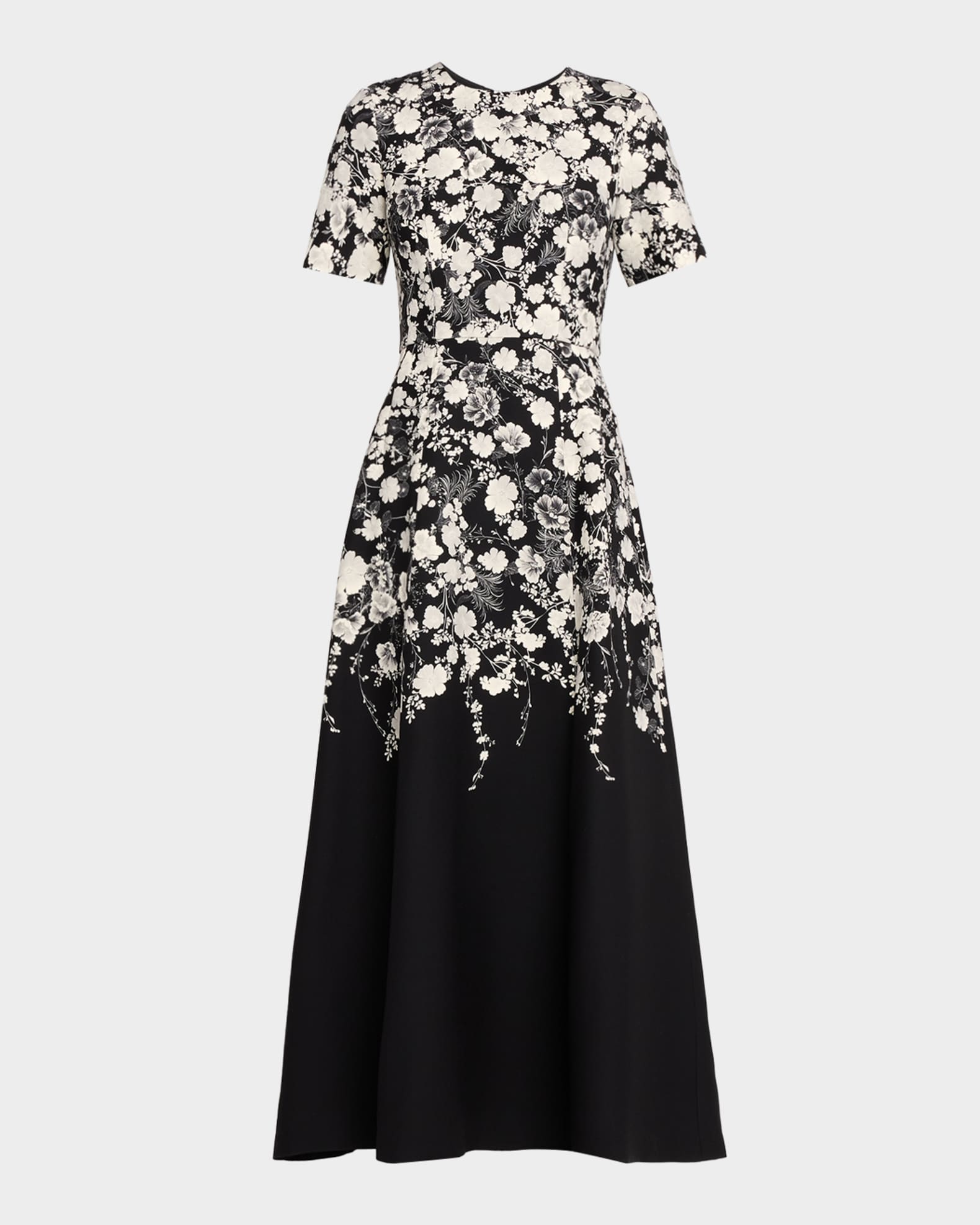 black and white floral midi dress Black and White Floral Midi Two Piece Set main image 0
