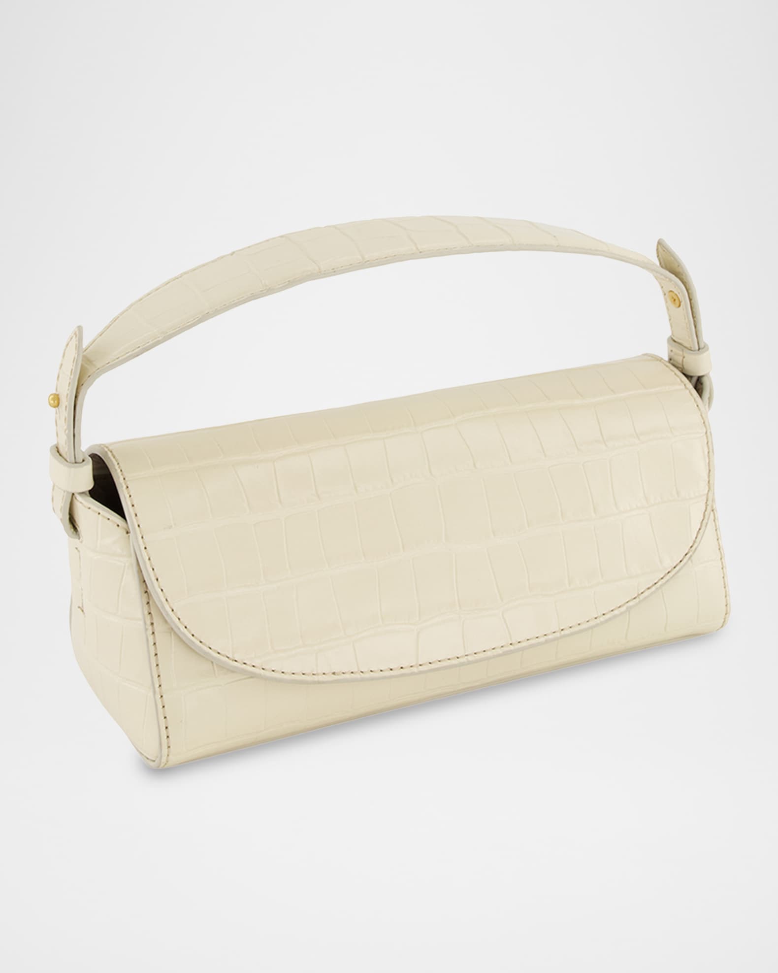 Vince Sabrina Croc-Embossed Leather Top-Handle Bag | Neiman Marcus
