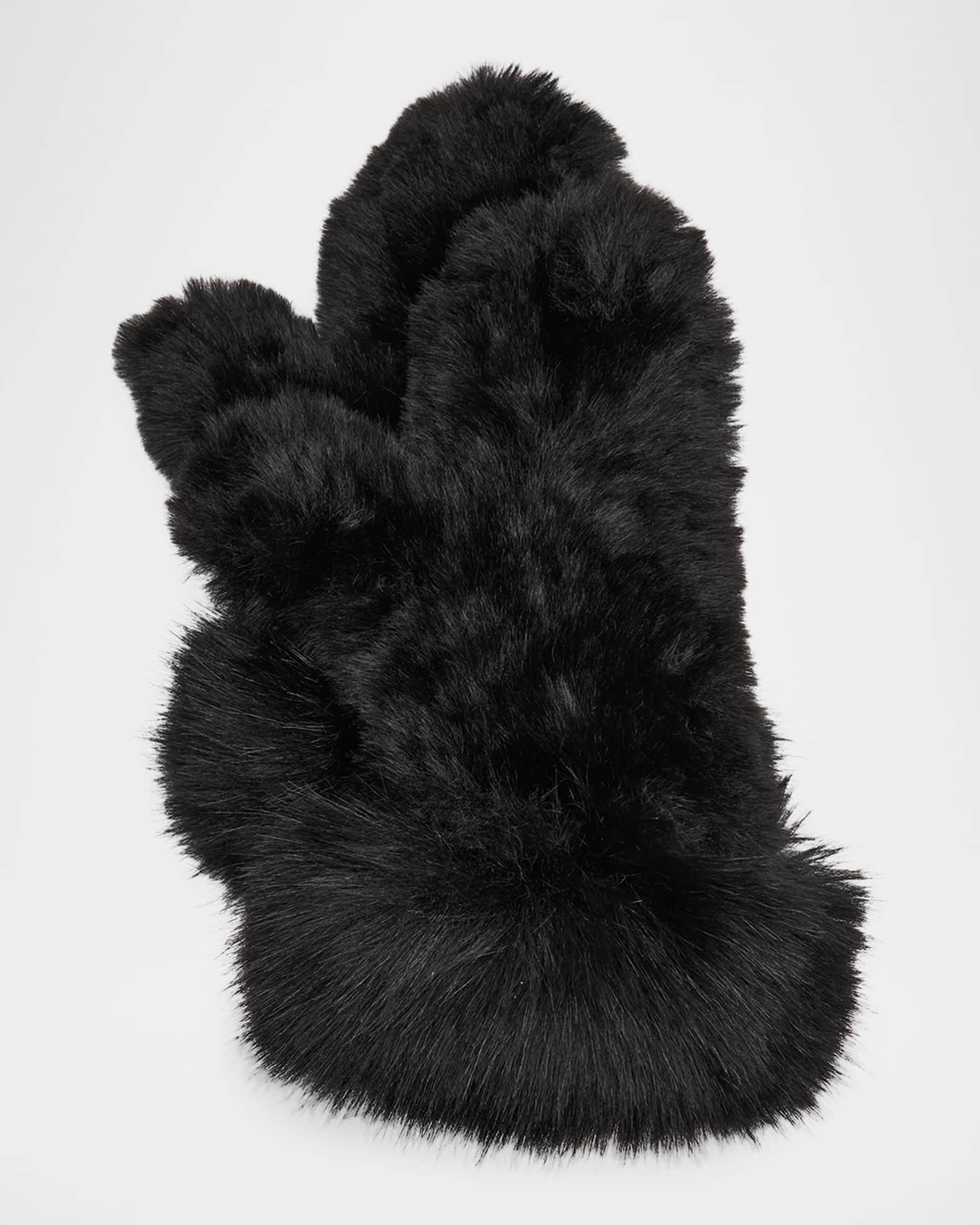 Jocelyn Faux Rex Rabbit Fur Mittens | Neiman Marcus
