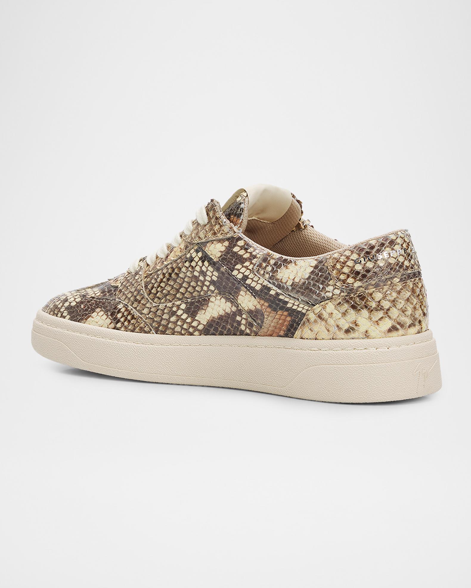 Giuseppe Zanotti Men's GZ94 Snake-Effect Leather Sneakers | Neiman Marcus