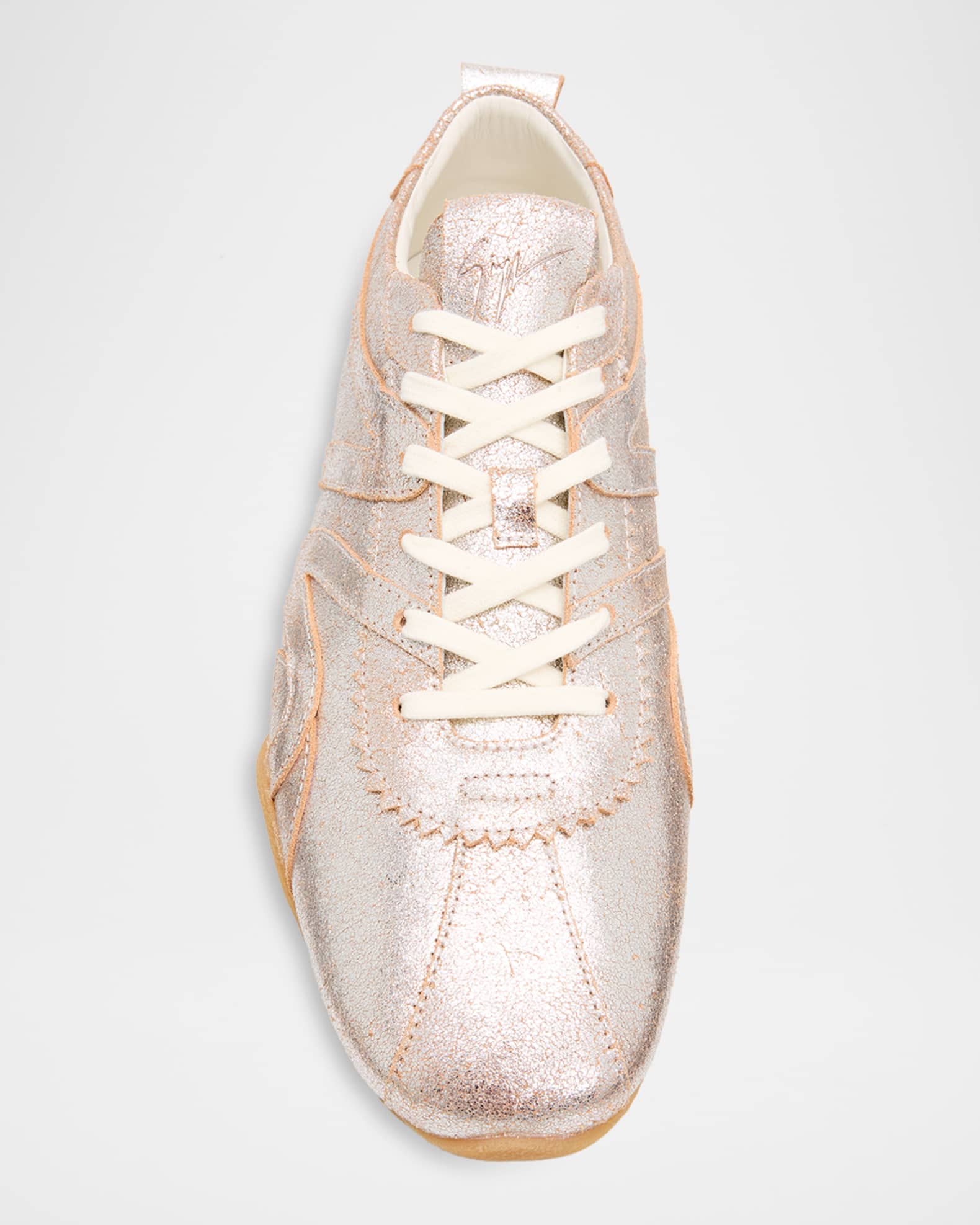 Giuseppe Zanotti Men's GZ-Top Metallic Suede Low-Top Sneakers