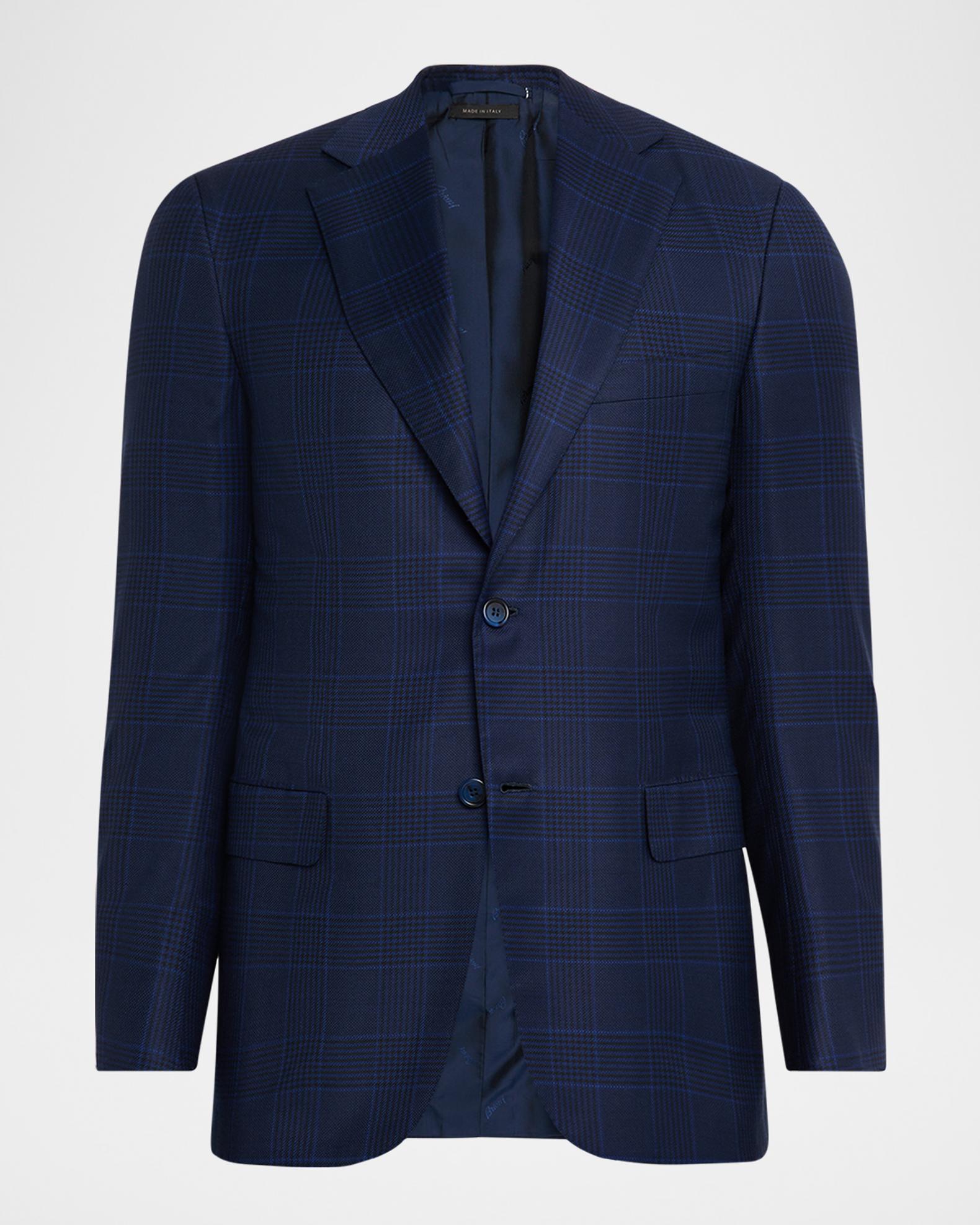 Brioni Men's Wool Plaid Single-Breasted Sport Coat | Neiman Marcus
