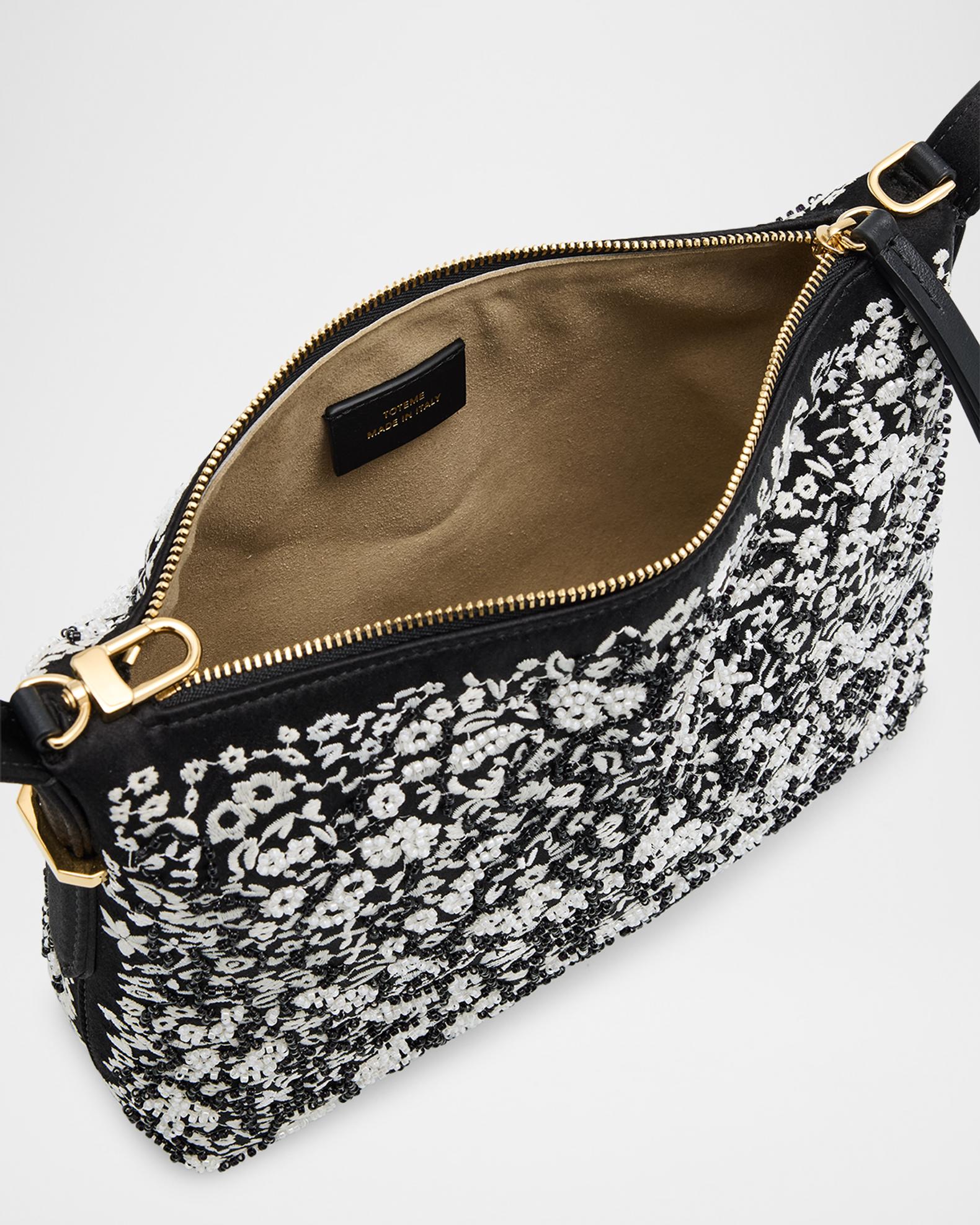 Toteme Bevel Beaded Floral Shoulder Bag | Neiman Marcus