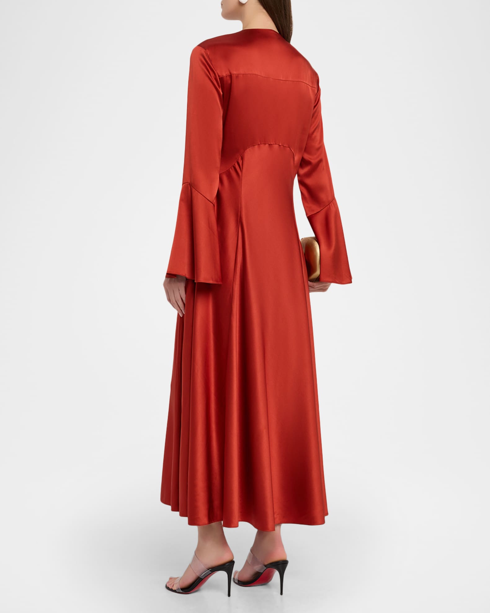 Veronica Beard Ezri Satin Midi Dress | Neiman Marcus