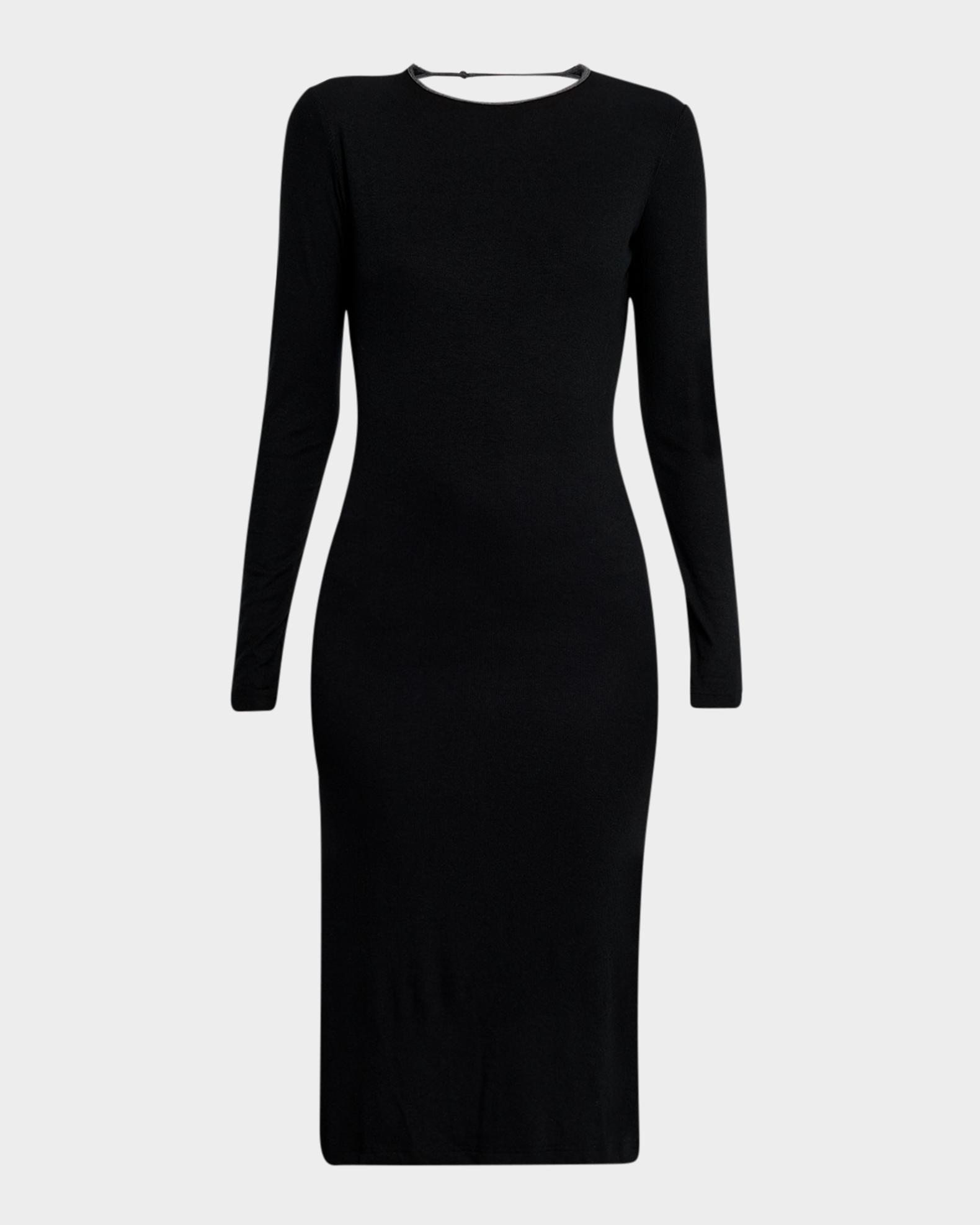 Iro Telina Knit Open-Back Midi Dress | Neiman Marcus
