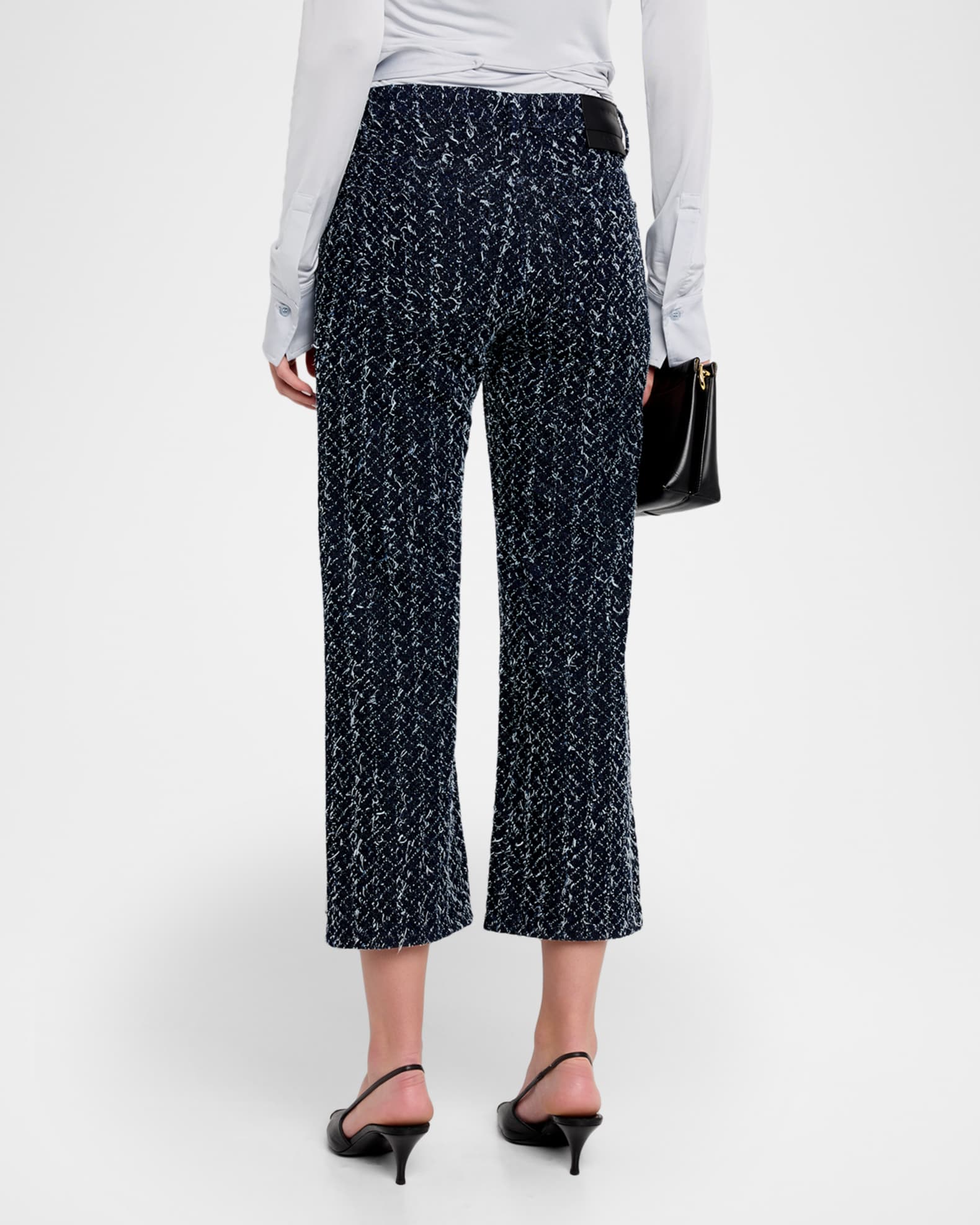 AMIRI BOOTLEG TROUSER レザーニットパンツ サイズ38 AMIRI: Black Boot Cut Leather Pants | SSENSE