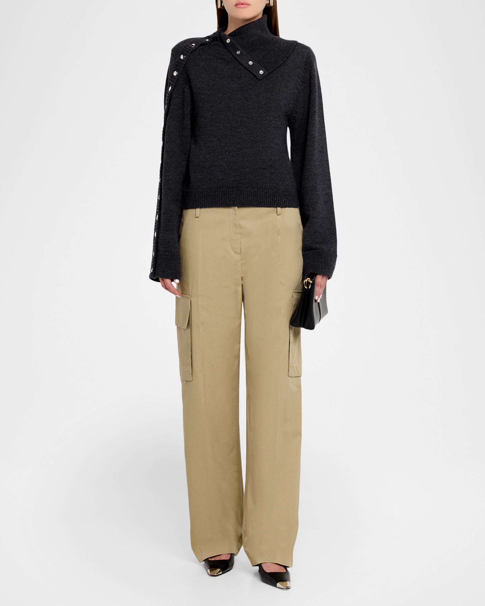Iro Konie Wool Turtleneck Snap Sweater | Neiman Marcus