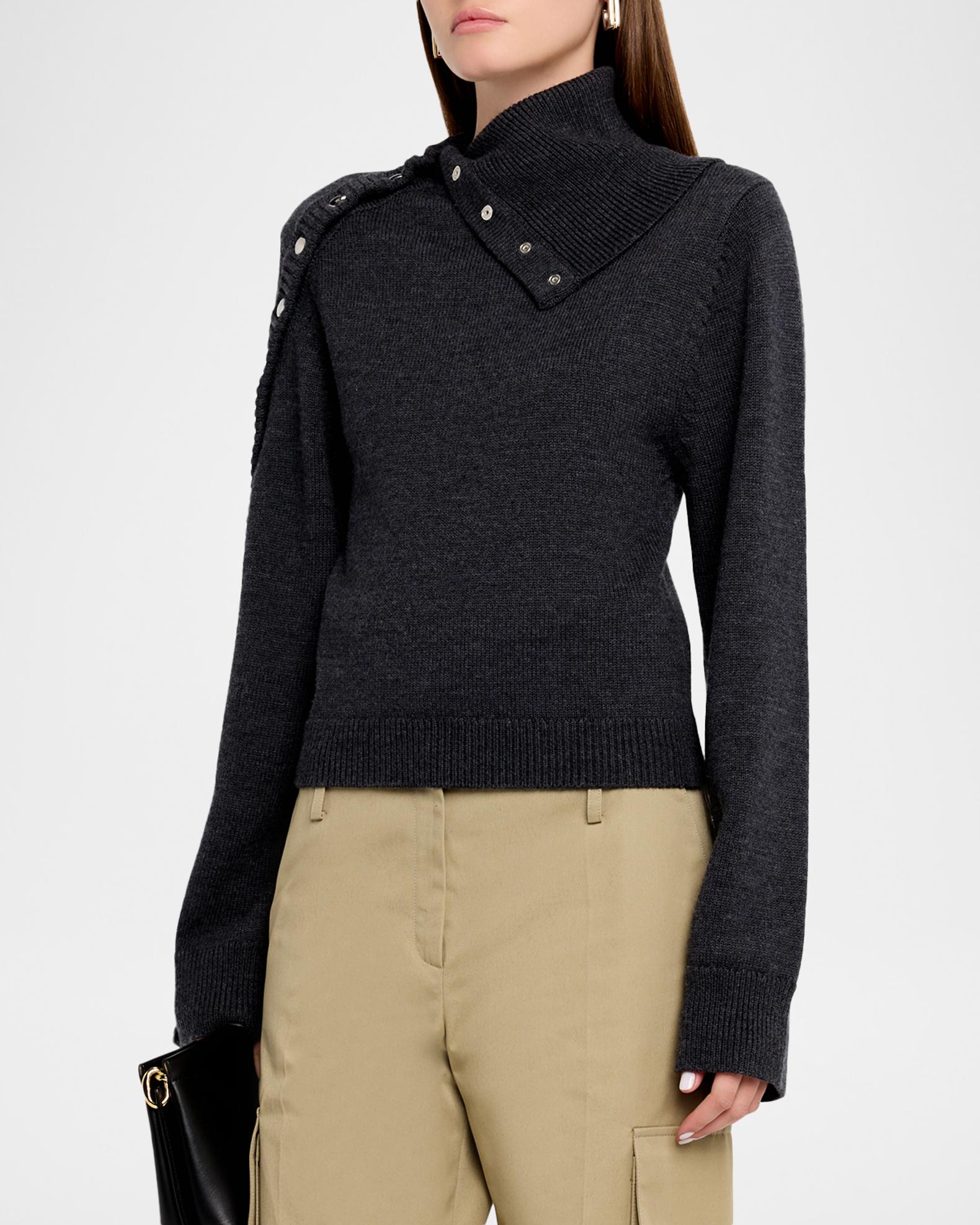 Iro Konie Wool Turtleneck Snap Sweater | Neiman Marcus