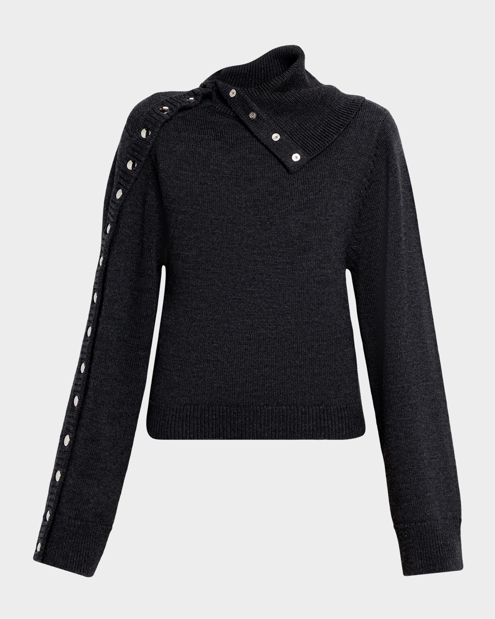 Iro Konie Wool Turtleneck Snap Sweater | Neiman Marcus