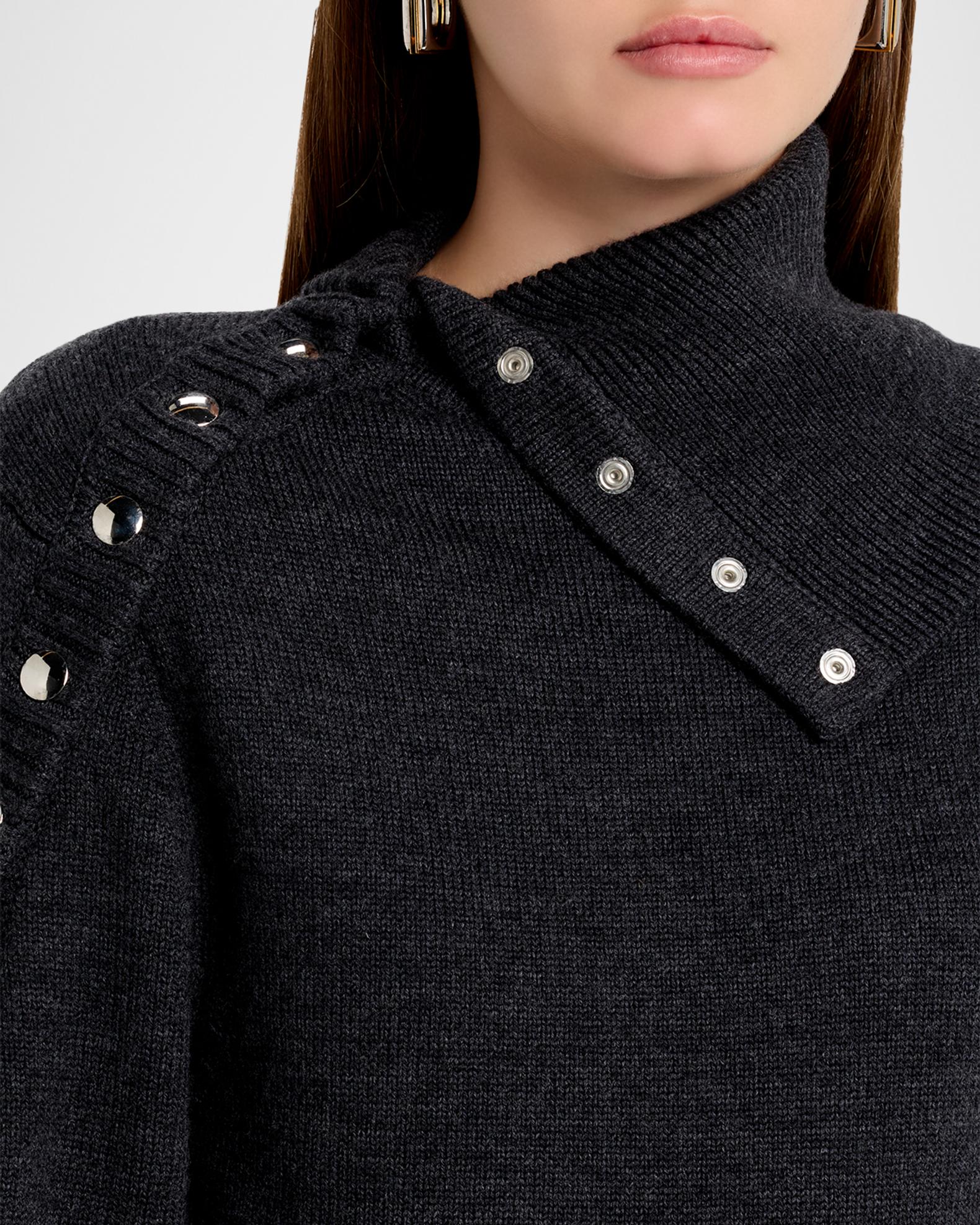 Iro Konie Wool Turtleneck Snap Sweater | Neiman Marcus