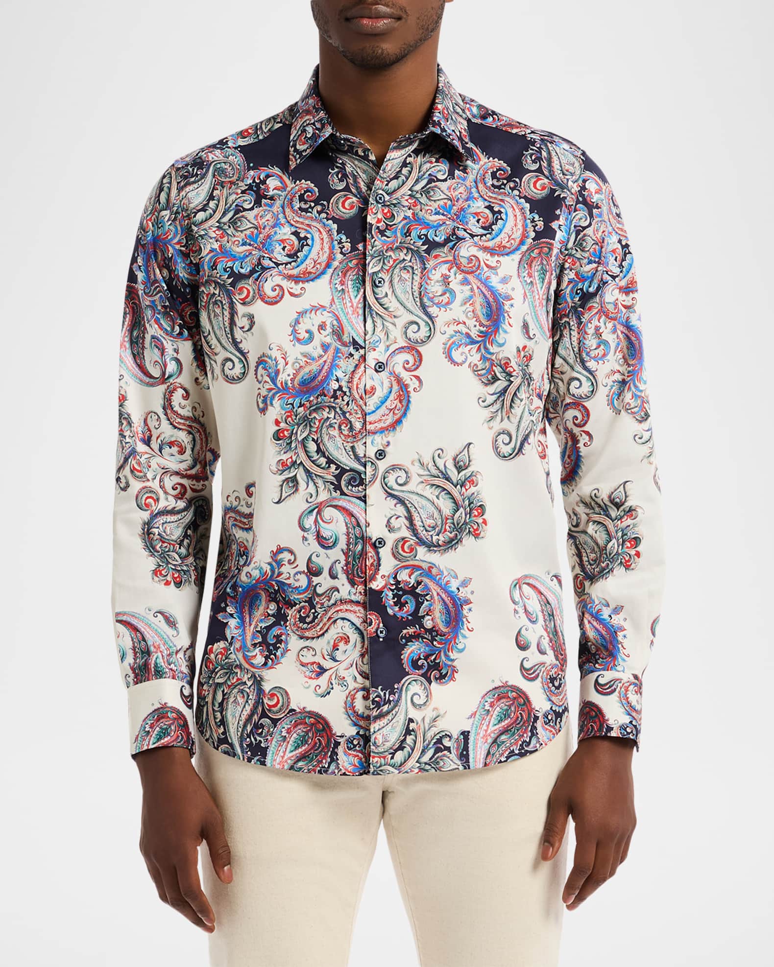 robert graham dress shirts Men's Long Sleeve Hudson Jacquard Solid Shirt, Blue, L this Limited Edition shirt redefines the art of evening wear Men's Designer Clothing - Polos,