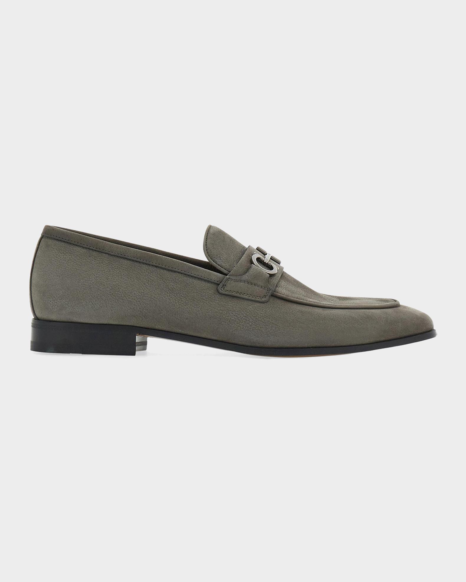 Men\'s Leather Bit Loafers in Light Gray Boardwalk Light Grey Suede Horse-Bit Sneakers main image 4