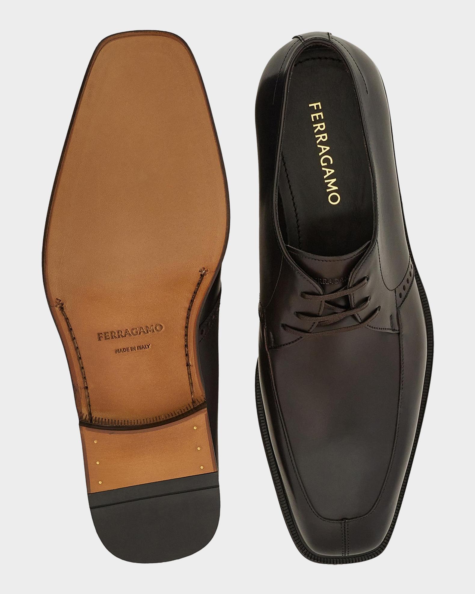 ferragamo brown dress shoes Ferragamo MAXIME Brown Leather Cap Toe Brogue Oxford Men's Dress Shoes  Tramezza