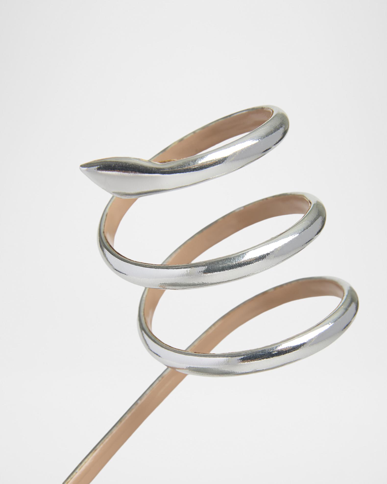 Rene Caovilla 105mm Cleo Metallic Leather Sandals | Neiman Marcus