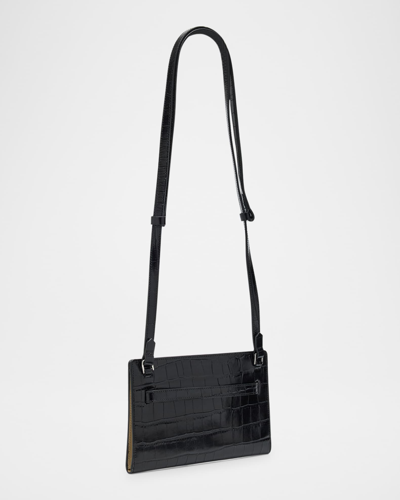 Toteme Belted Croc-Embossed Crossbody Bag | Neiman Marcus