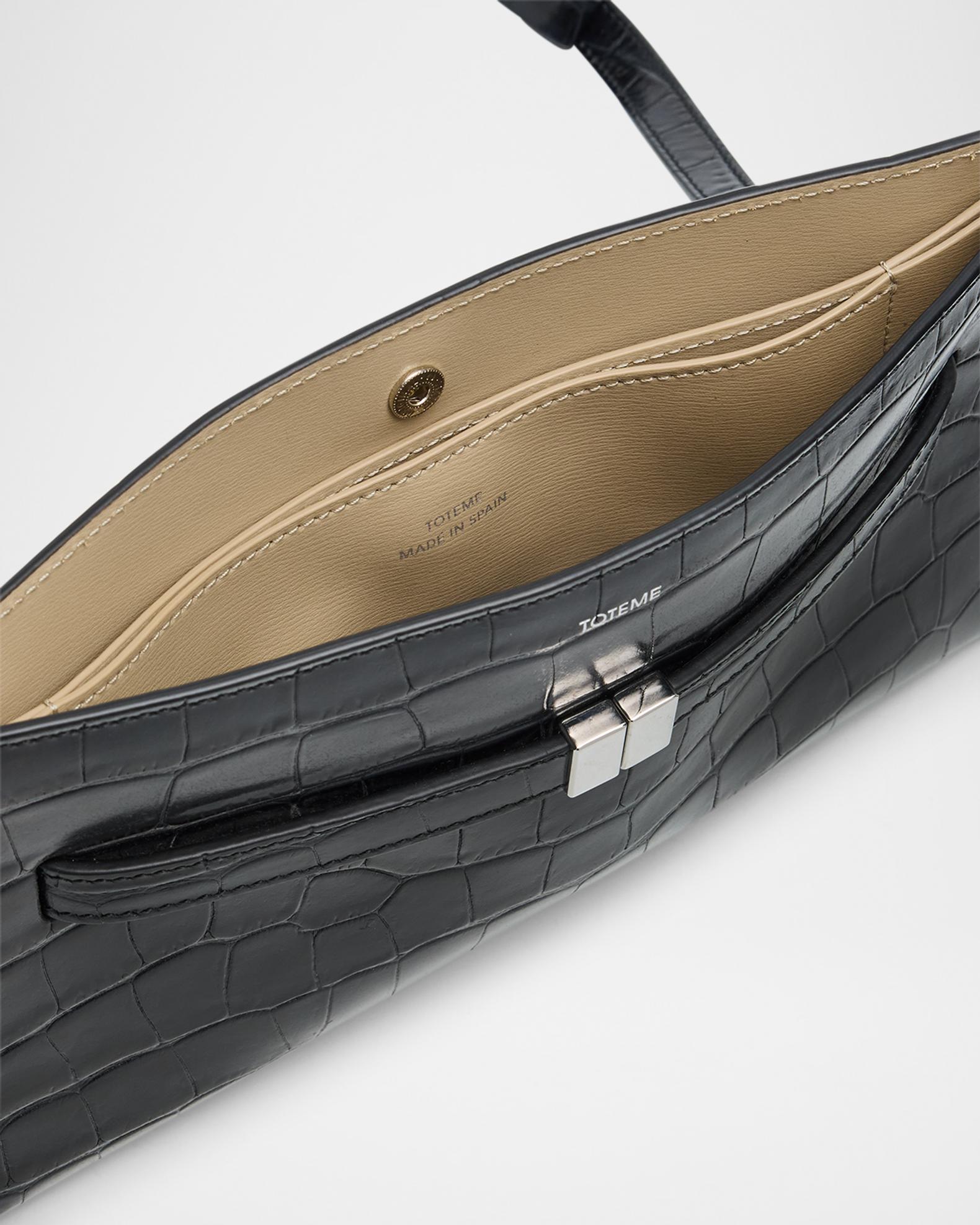 Toteme Belted Croc-Embossed Crossbody Bag | Neiman Marcus display picture 1
