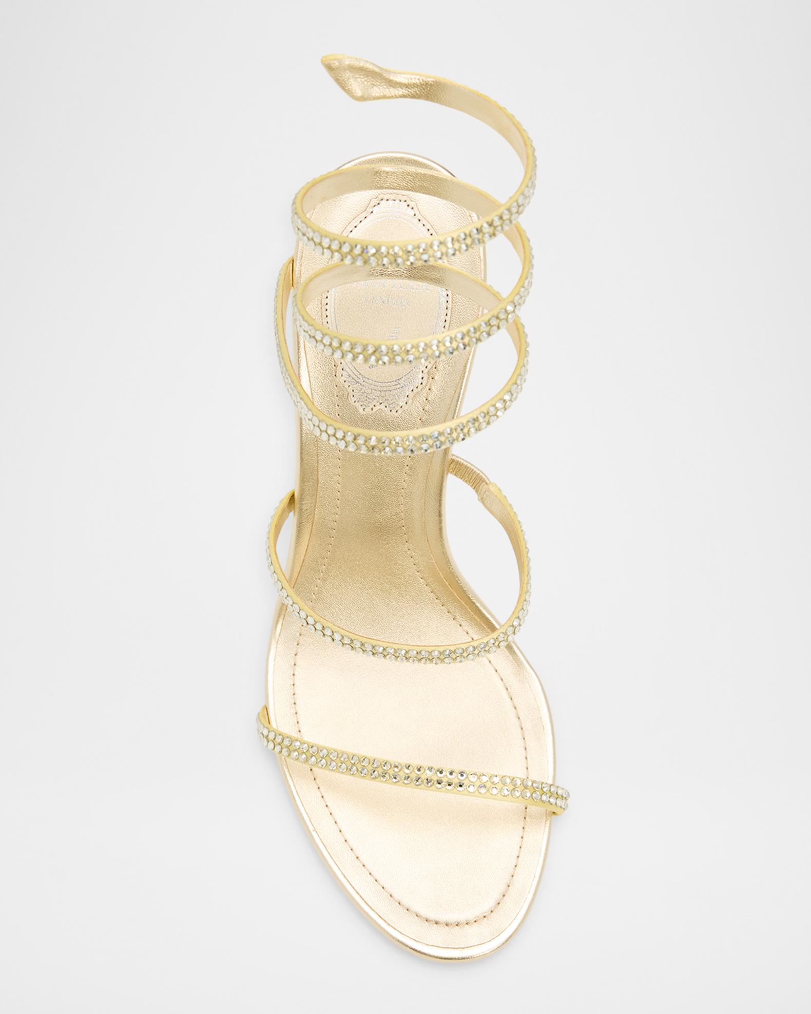 Sandales à Lanières RENE CAOVILLA - Talon 105 Mm, Cuir, Taille 39 EU | Neuf Avec Boîte