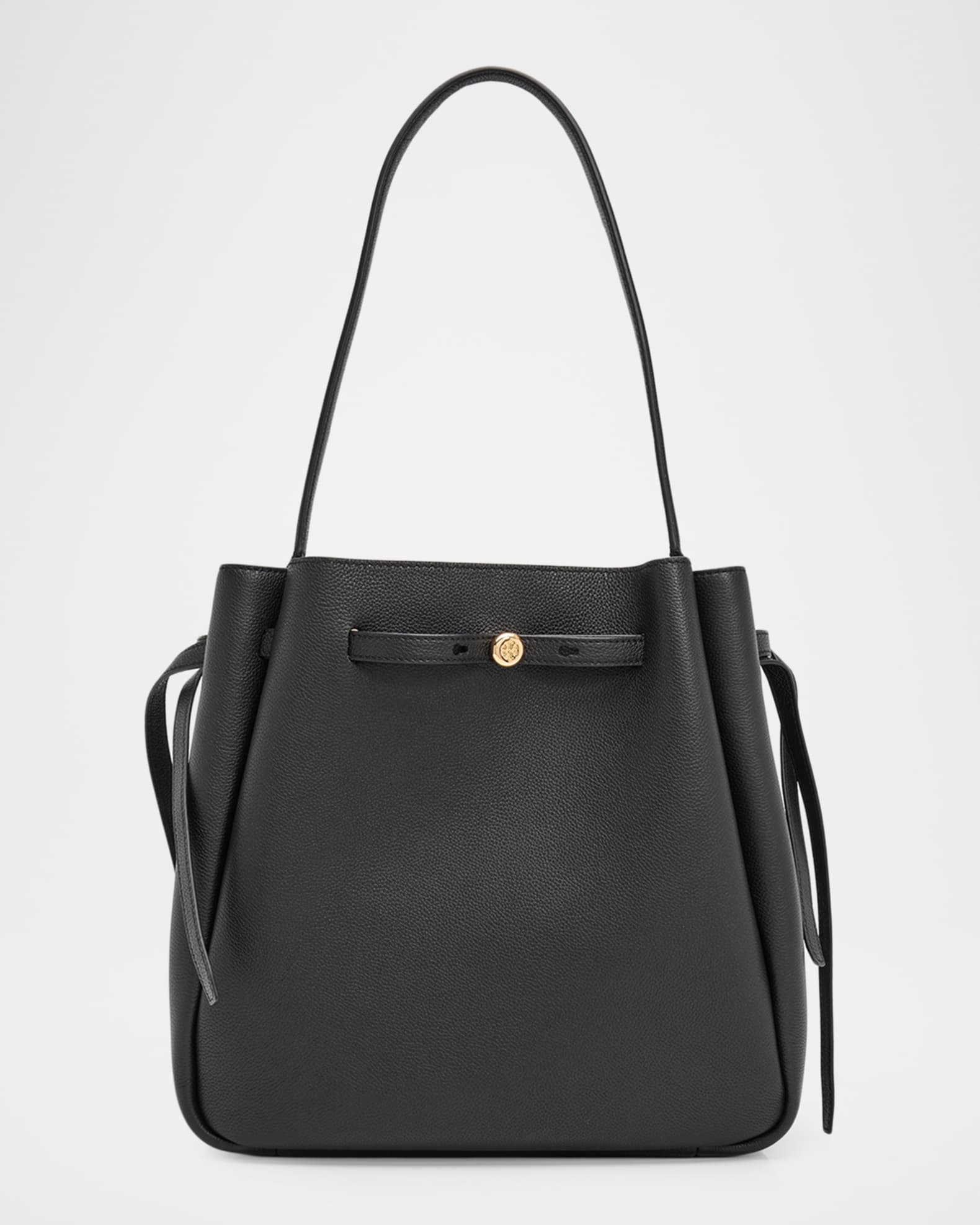 Tory Burch Romy Large Pebbled Leather Bucket Bag | Neiman Marcus