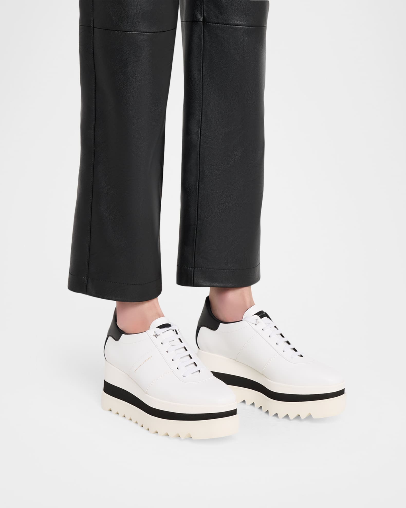 Stella McCartney 80mm Sneak-Elyse Two-Tone Platform Sneakers