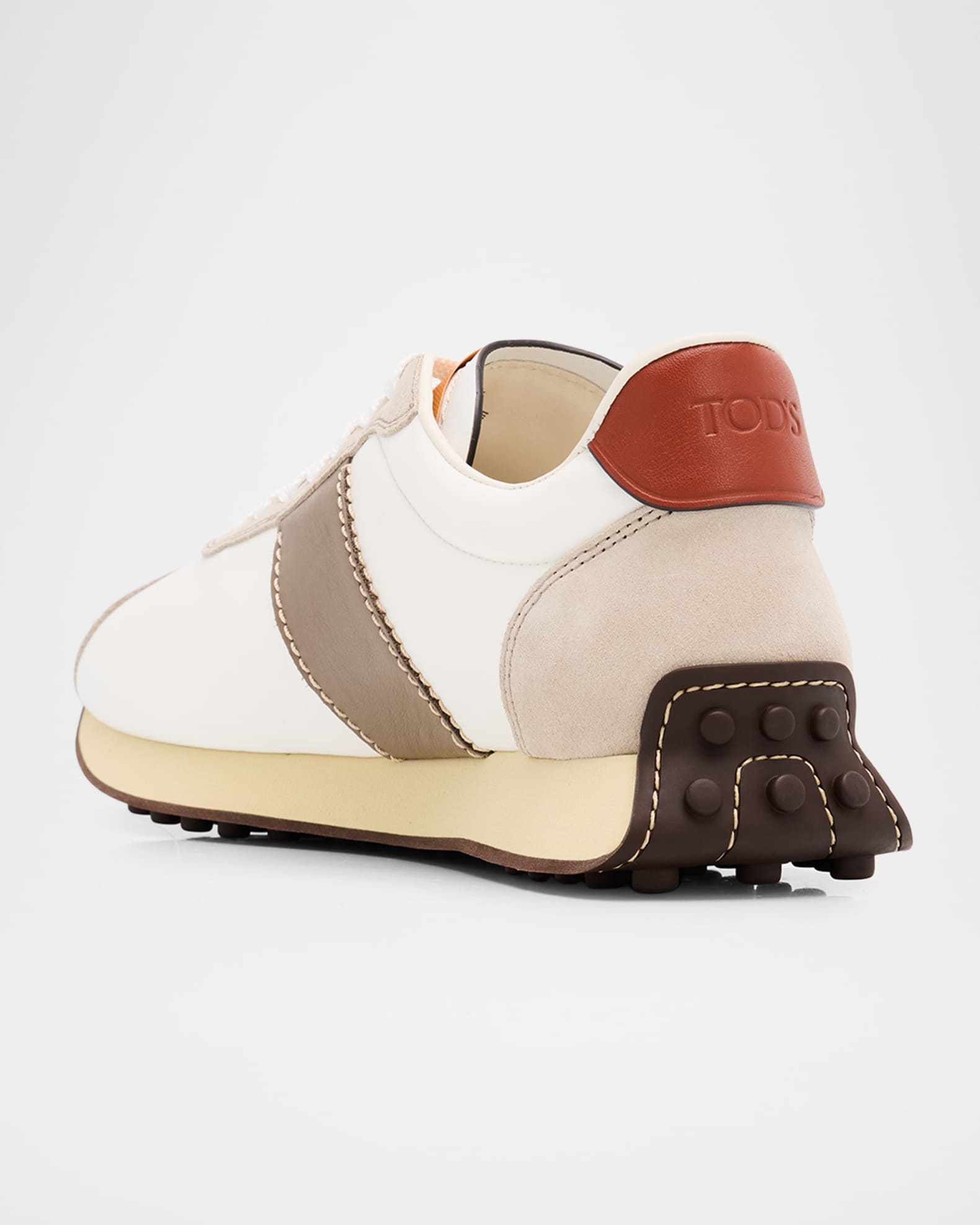 Tod's Men's T Vintage Leather & Fabric Low-Top Sneakers | Neiman