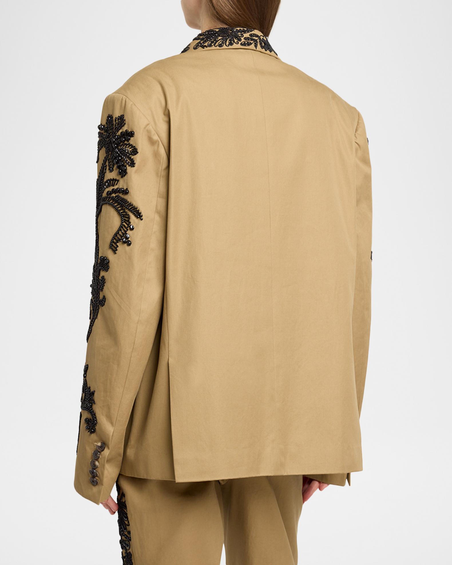 Dries Van Noten Bosea Embroidered Double-Breasted Jacket | Neiman