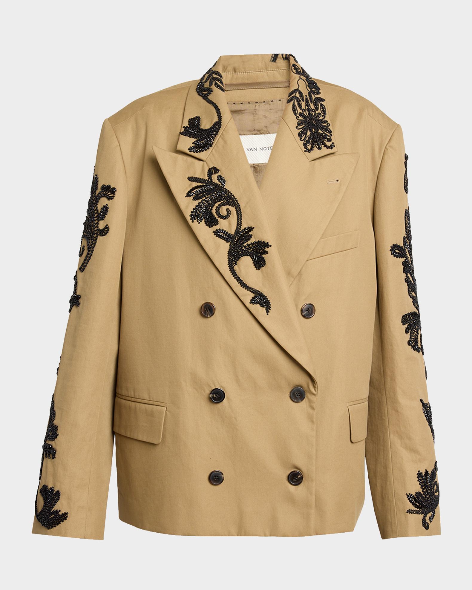 Dries Van Noten Bosea Embroidered Double-Breasted Jacket | Neiman