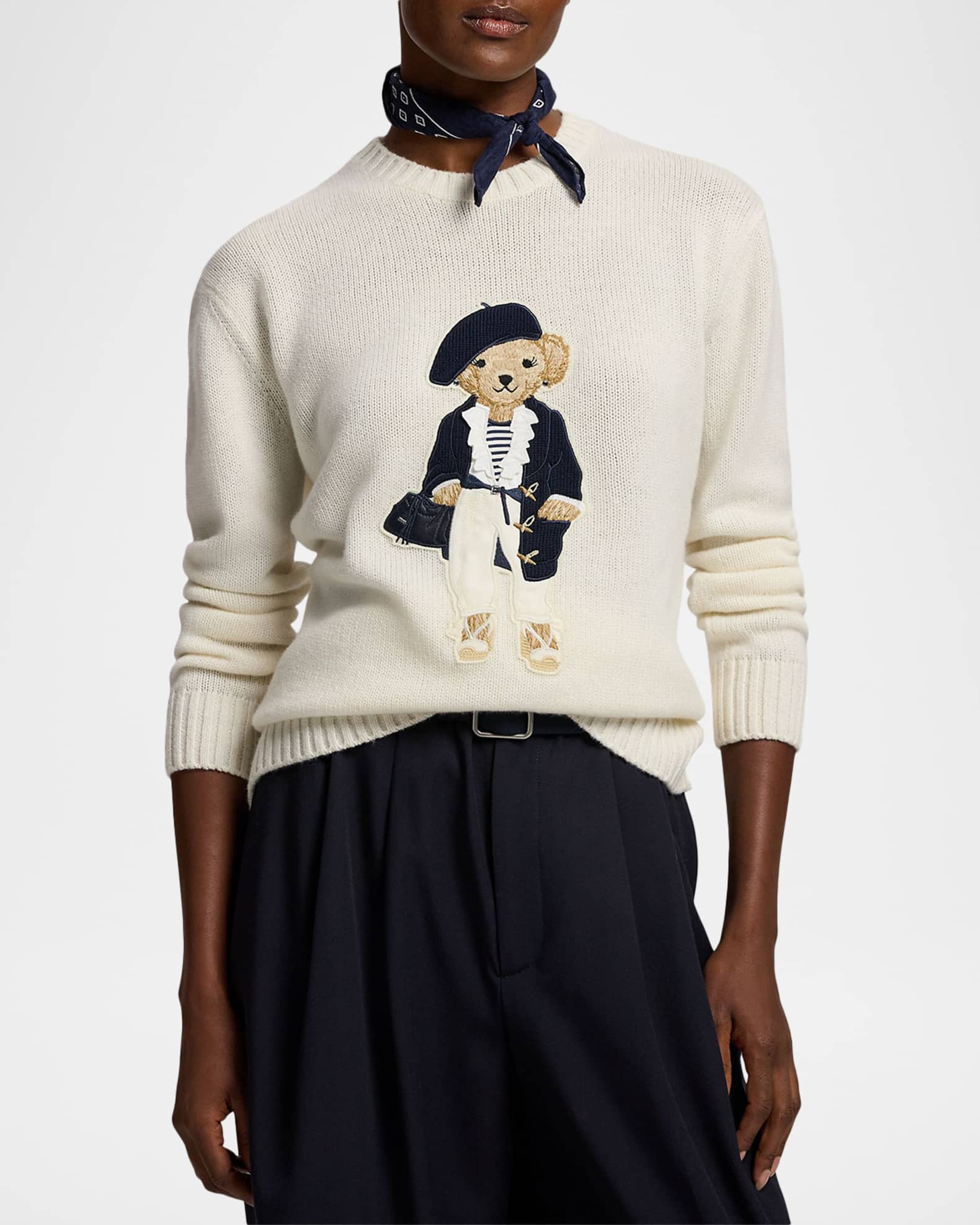 Ralph Lauren Collection Polo Bear Cashmere Crewneck Sweater