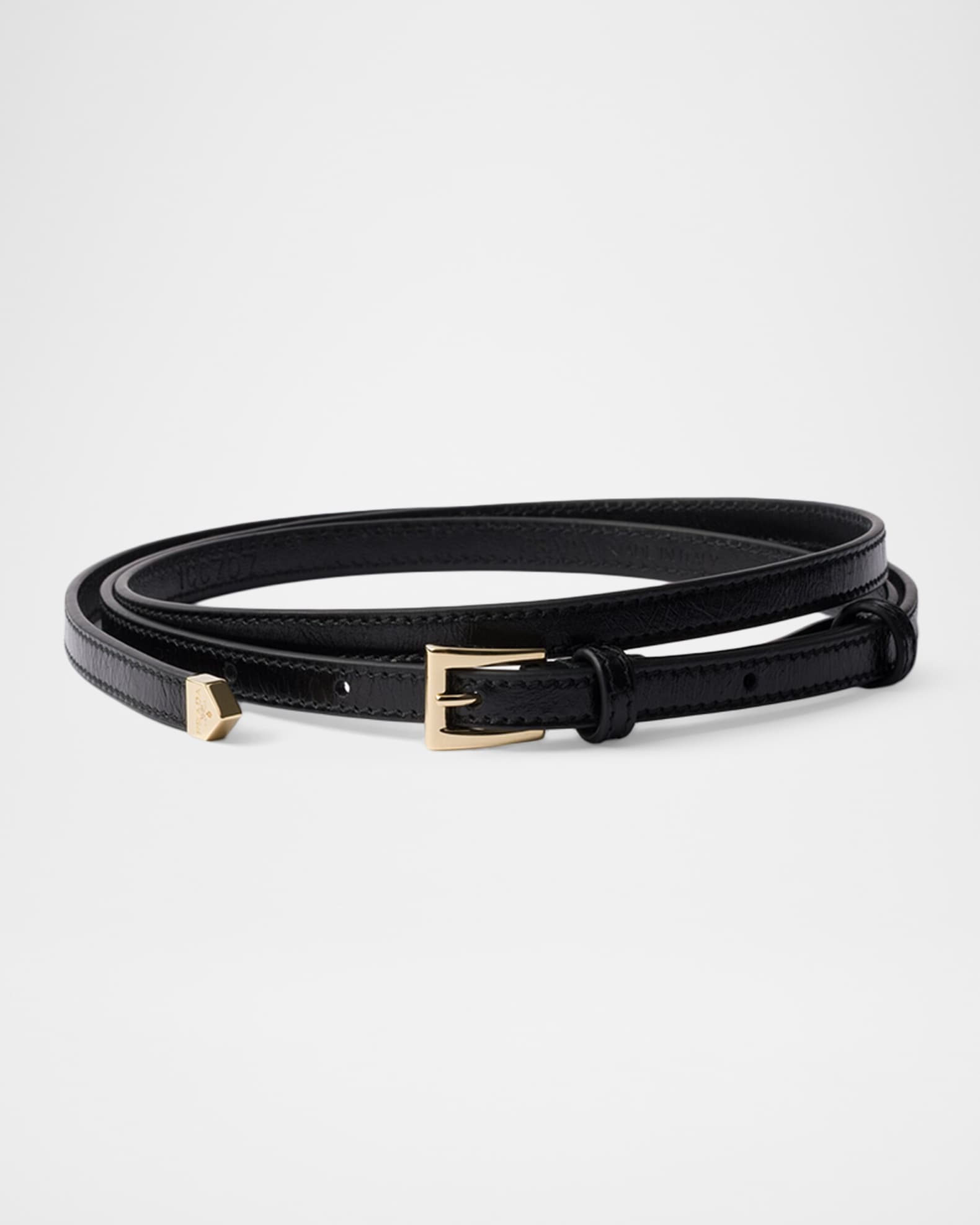 小物 90s prada l plate leather belt PRADA Milano 90s Silver Leather Belt • Small – Love Street Vintage