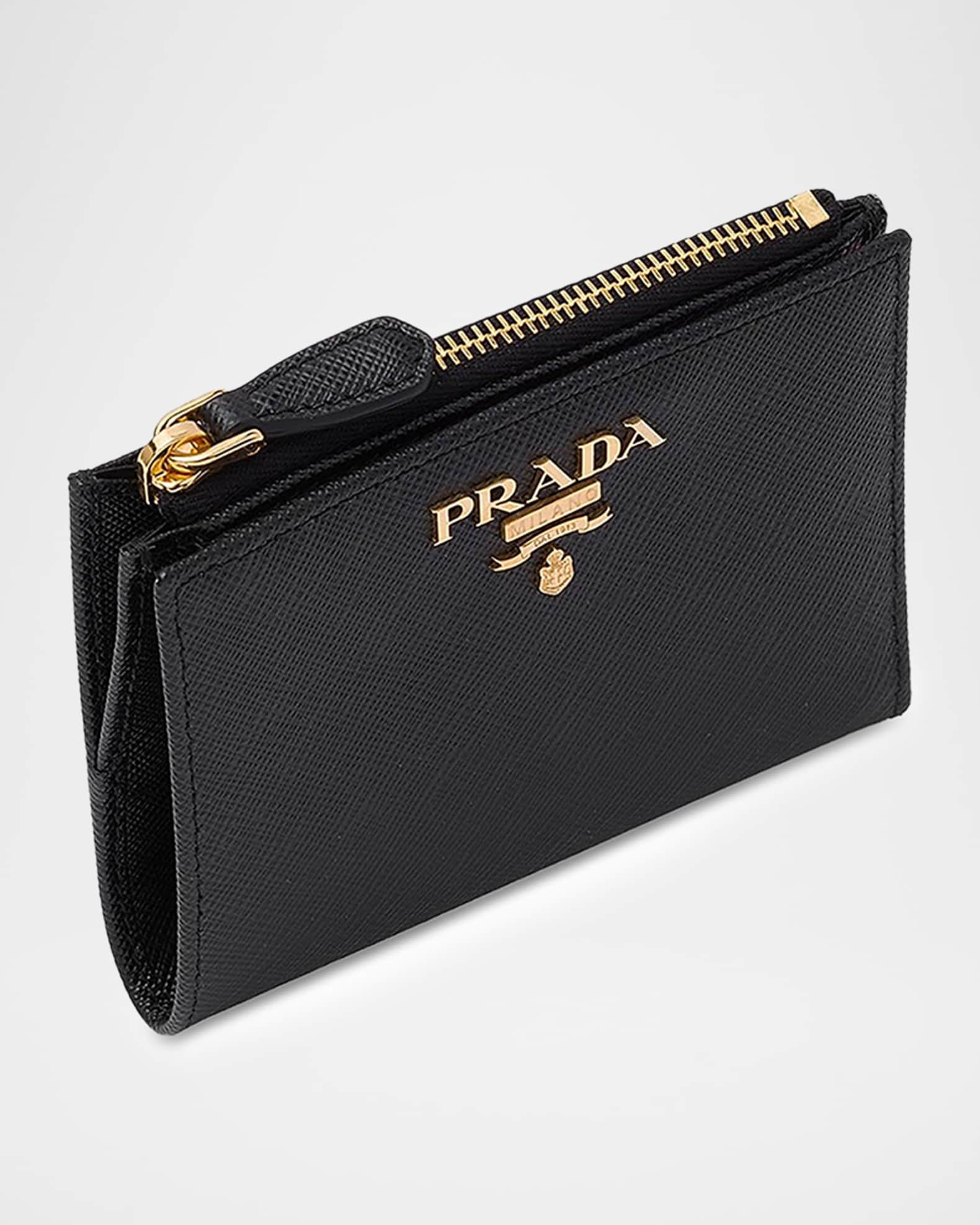 Prada Small Saffiano Leather Wallet | Neiman Marcus