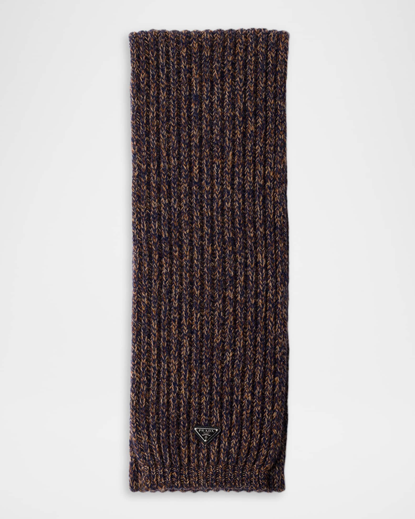 Prada Men's Wool and Cashmere Melange Knit Scarf | Neiman Marcus