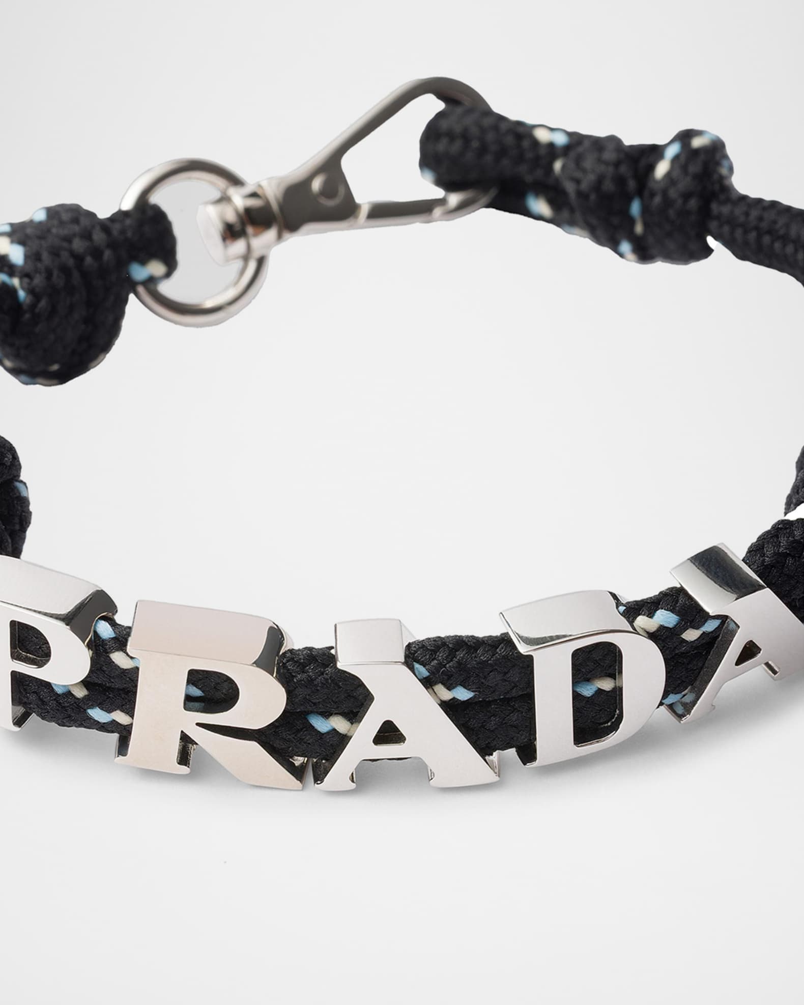 Prada Logo Text Cord Bracelet | Neiman Marcus