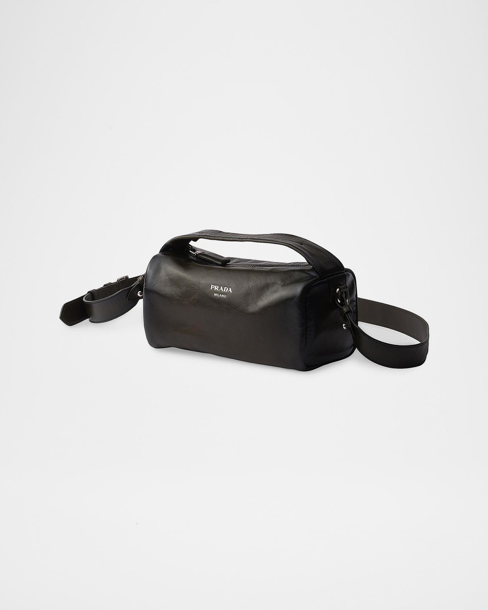 Prada Antiqued Leather Shoulder Bag | Neiman Marcus