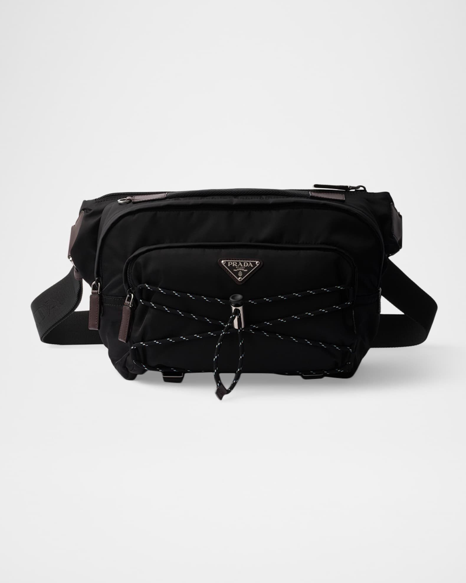 Prada Men's Speedrock Re-Nylon and Leather Shoulder Bag | Neiman