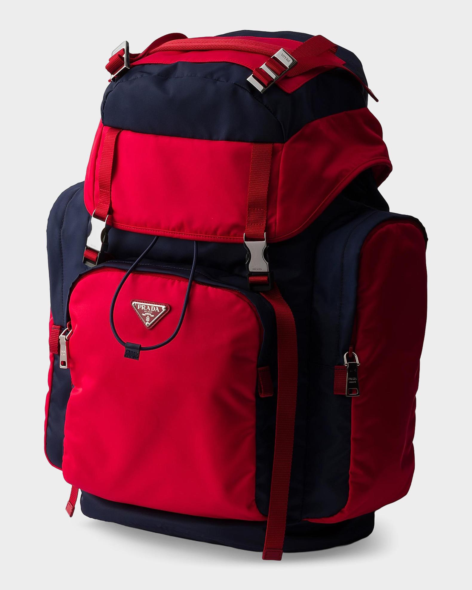 Prada Men's Re-Nylon Bicolor Backpack | Neiman Marcus