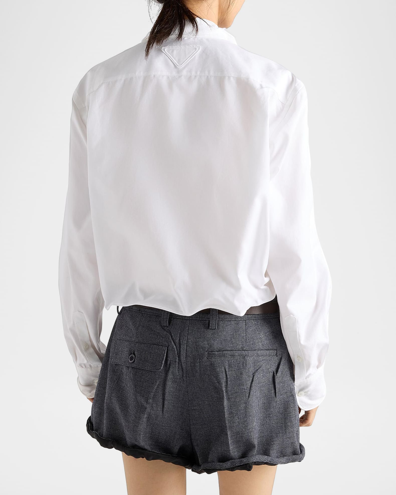 Prada Shapeable Cotton Shirt | Neiman Marcus
