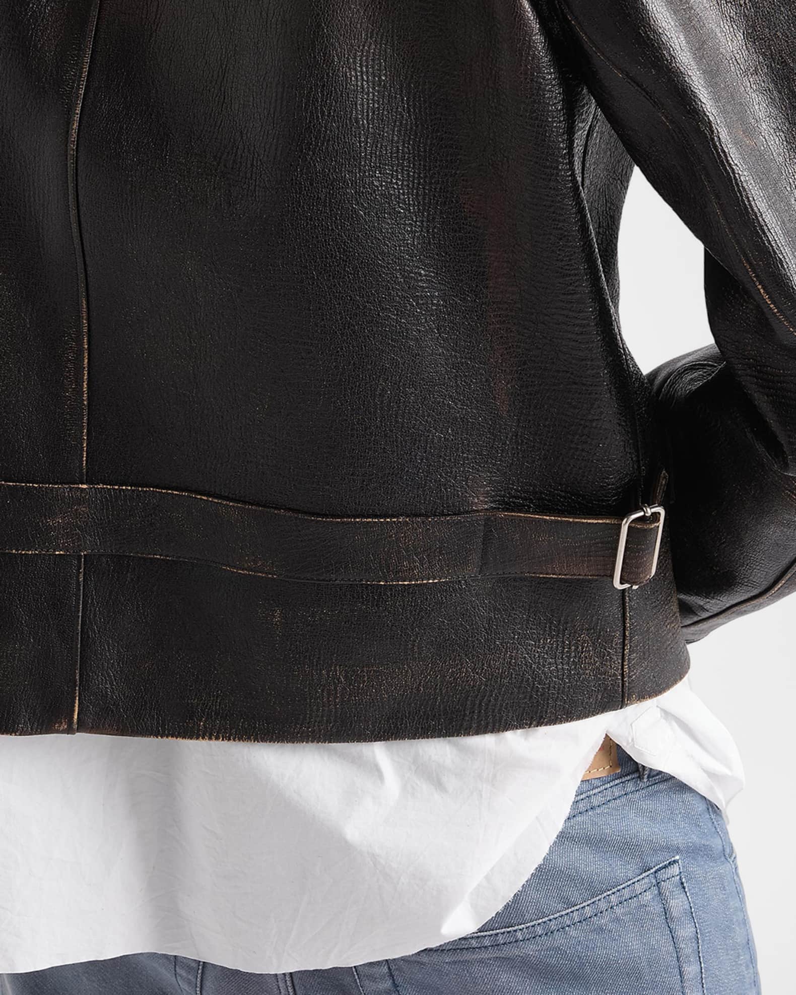 Prada Men's Full-Zip Nappa Leather Jacket | Neiman Marcus