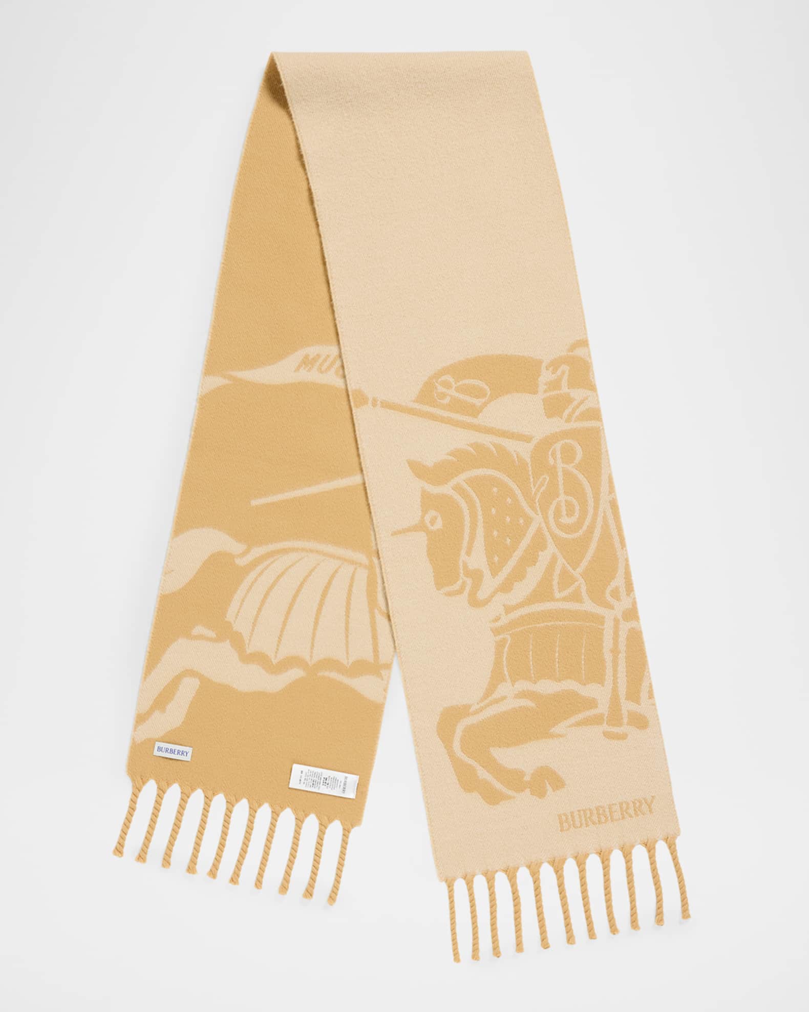 Burberry Reversible EKD Wool Scarf | Neiman Marcus