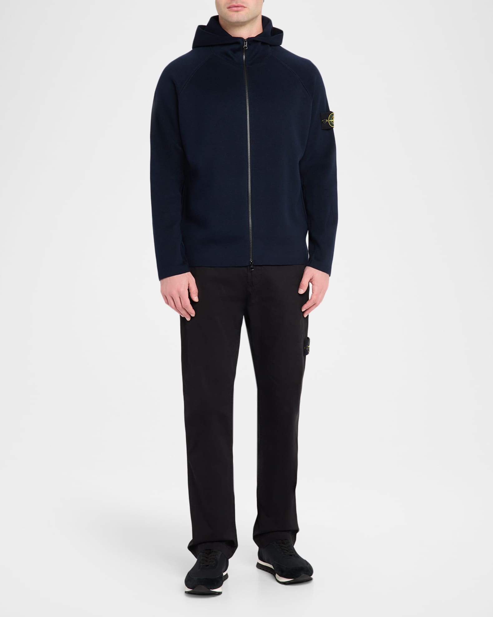 STONE  ジップパーカ M Stone Island Men's Cotton Full-Zip Hoodie | Neiman Marcus