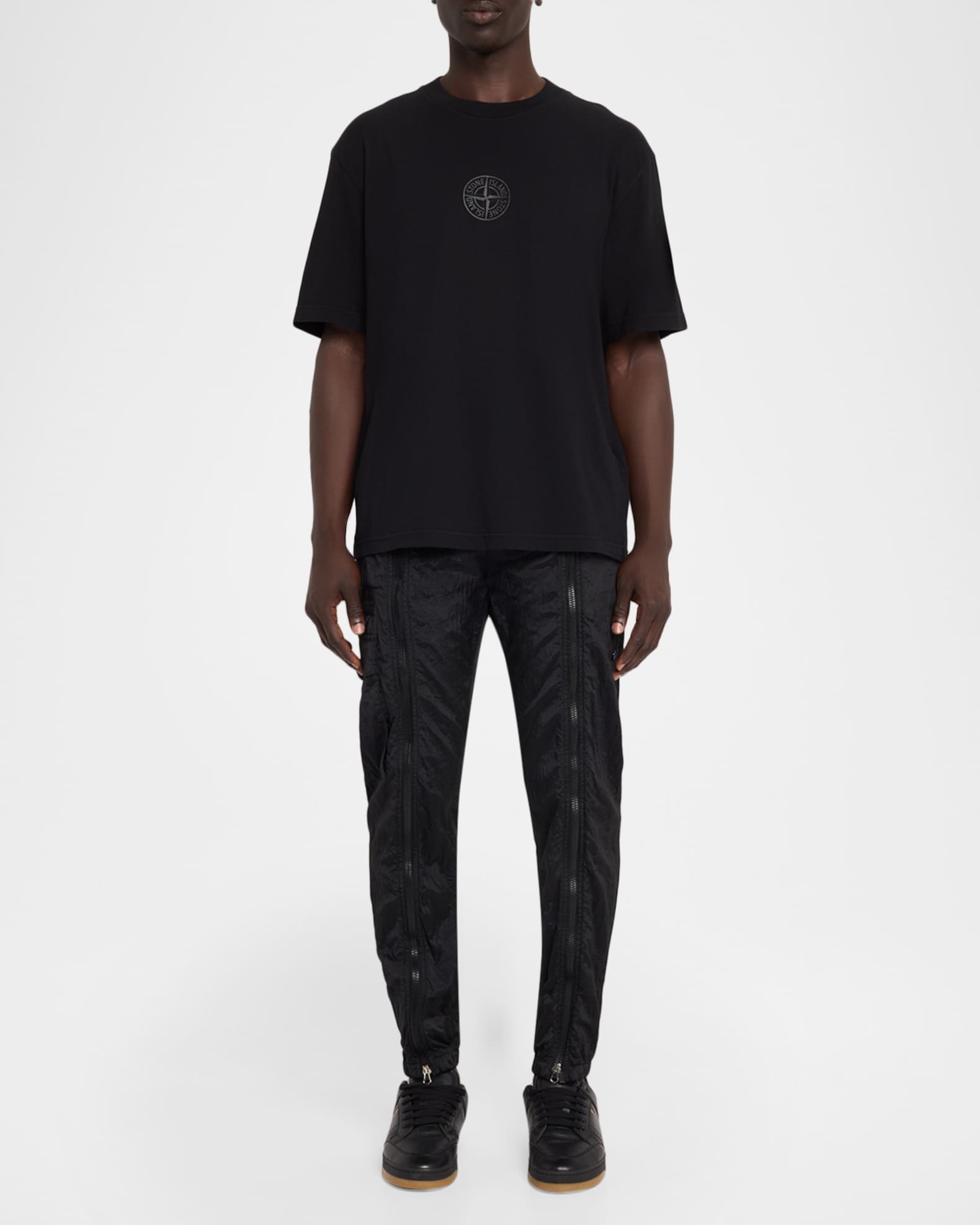 Stone Island Men's Compass Logo Cotton T-Shirt | Neiman Marcus