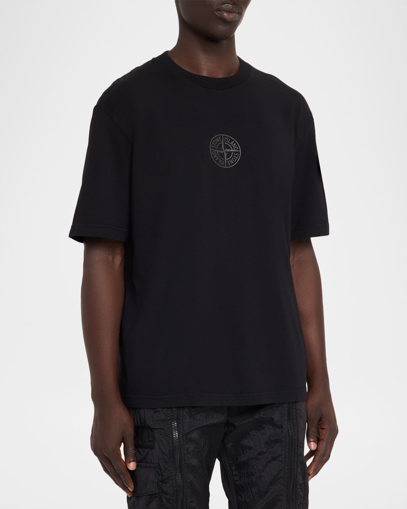 Stone Island Men's Compass Logo Cotton T-Shirt | Neiman Marcus