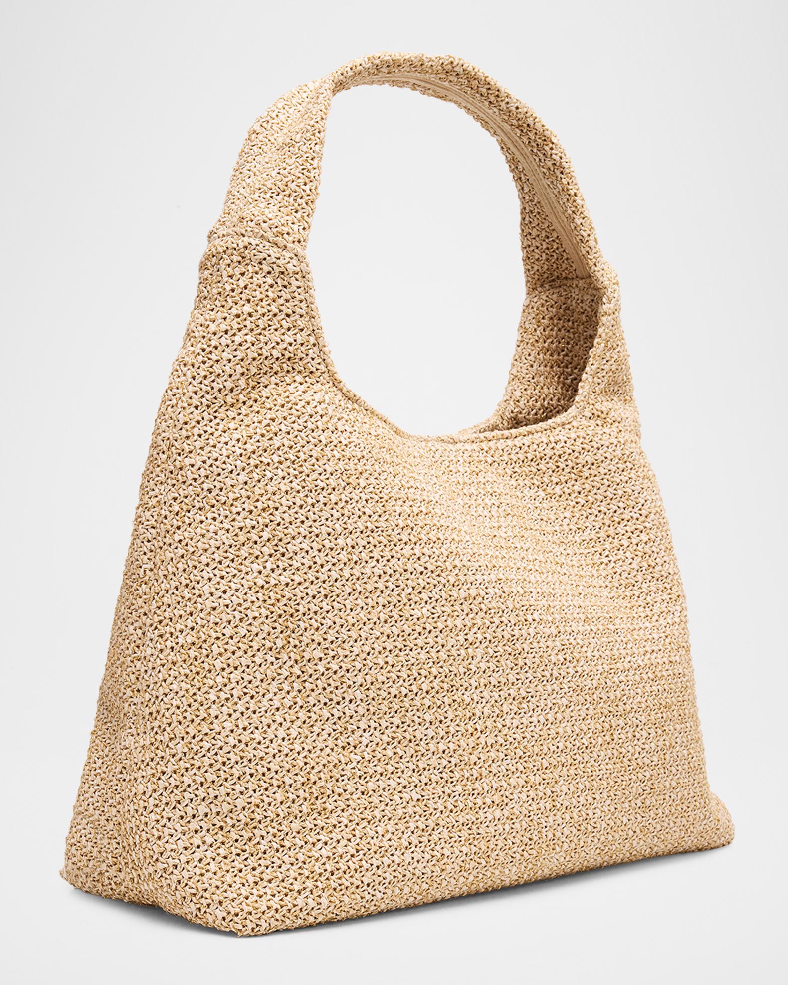 Jimmy Choo Beach Diamond Raffia Hobo Bag | Neiman Marcus